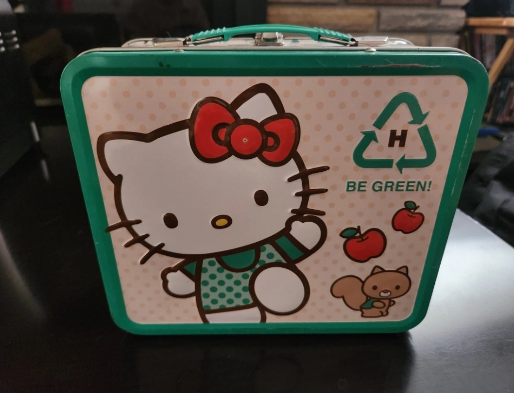 Hello Kitty Be Green Metal Lunchbox