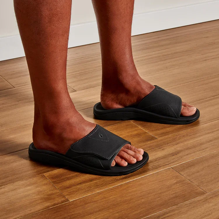 New OluKai Nalu Slide Sandals - Men's Size 13 - Black - photo 2