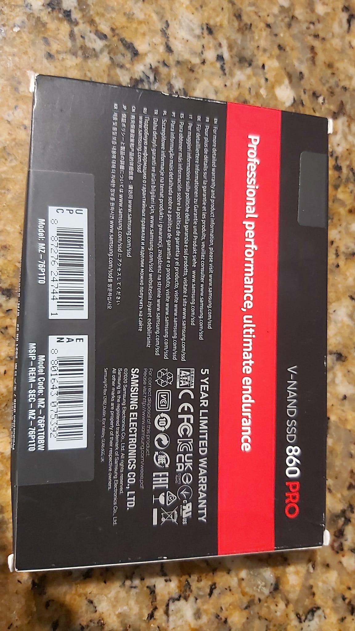 Samsung 860 PRO 1TB SSD (V-NAND) – Sealed / Brand New - photo 2