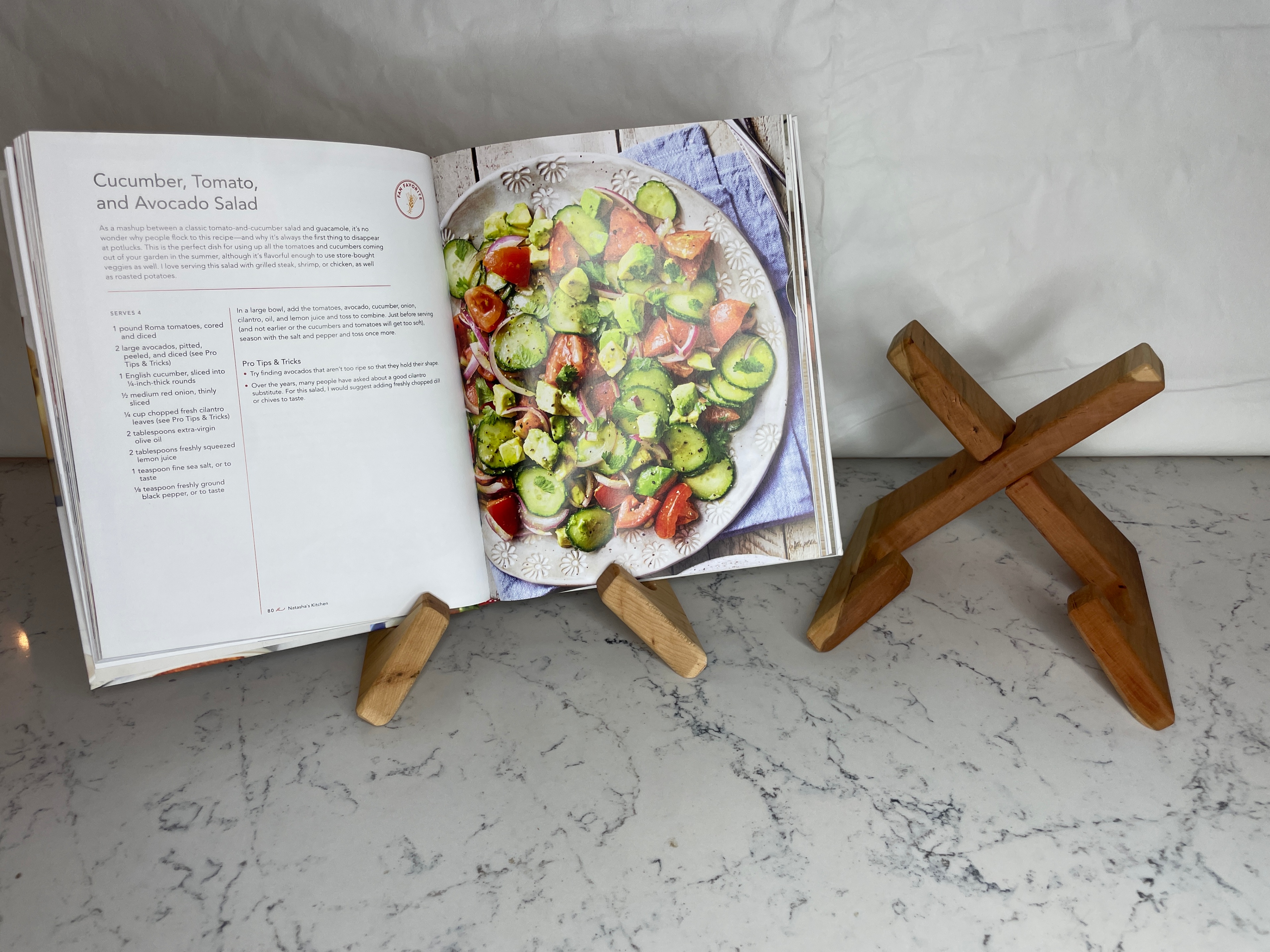 Wooden Kitchen Cookbook Stands