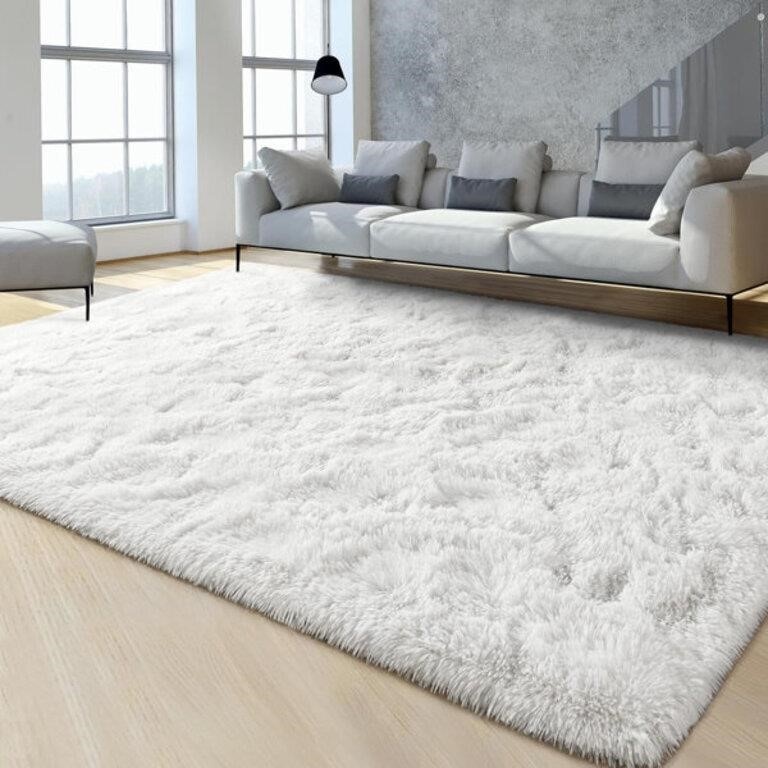 BRAND NEW White 8x10 Shaggy Rug