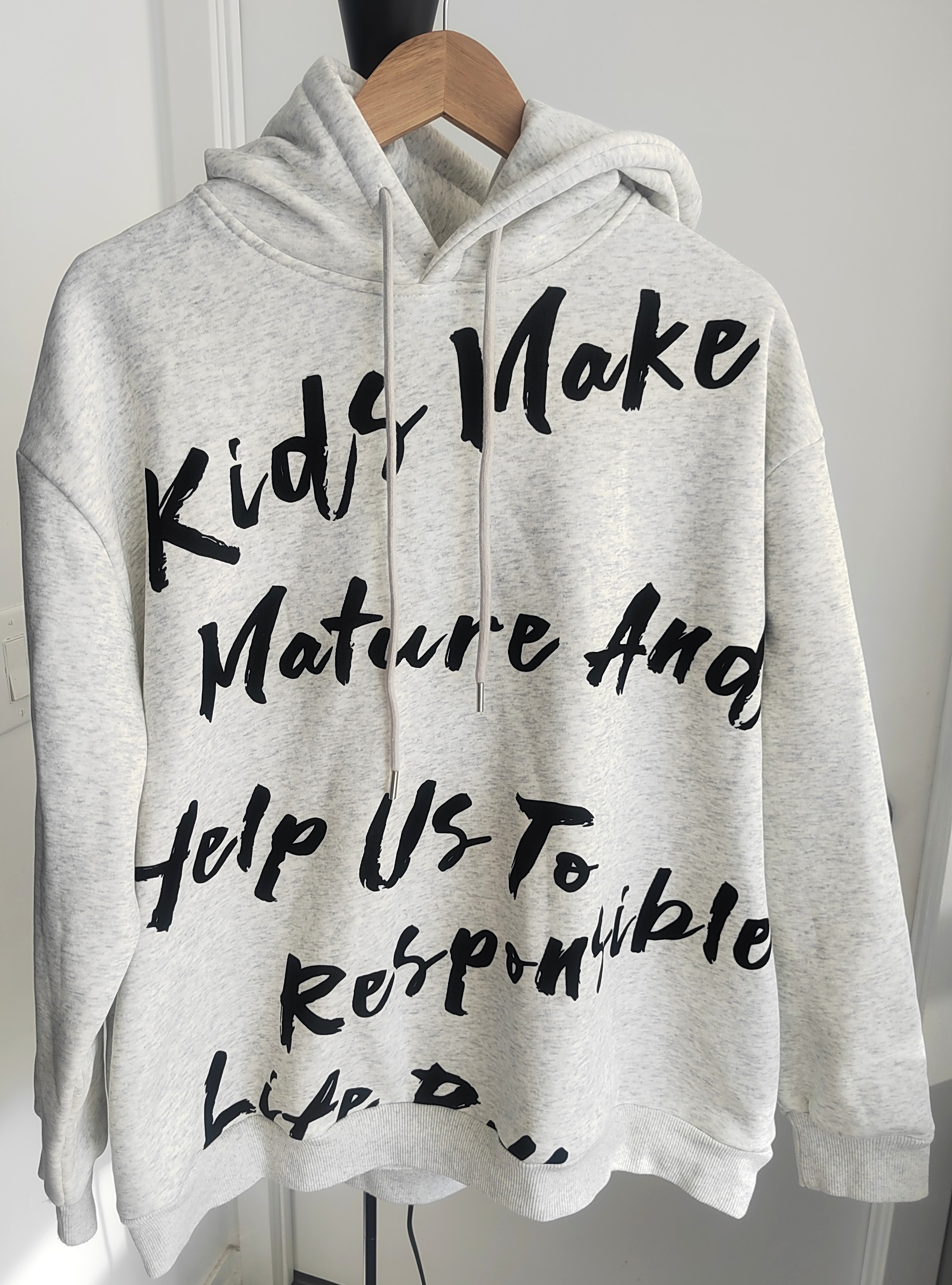 Light Grey Graphic Hoodie