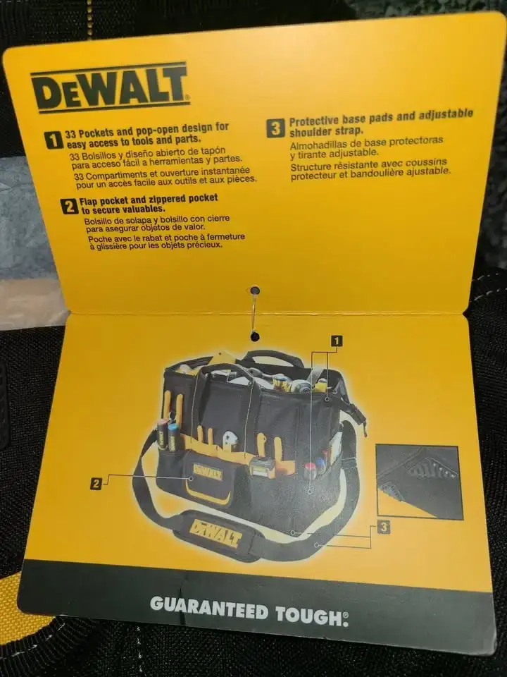 🔥🔥New DeWalt 16" tradesman tool bag