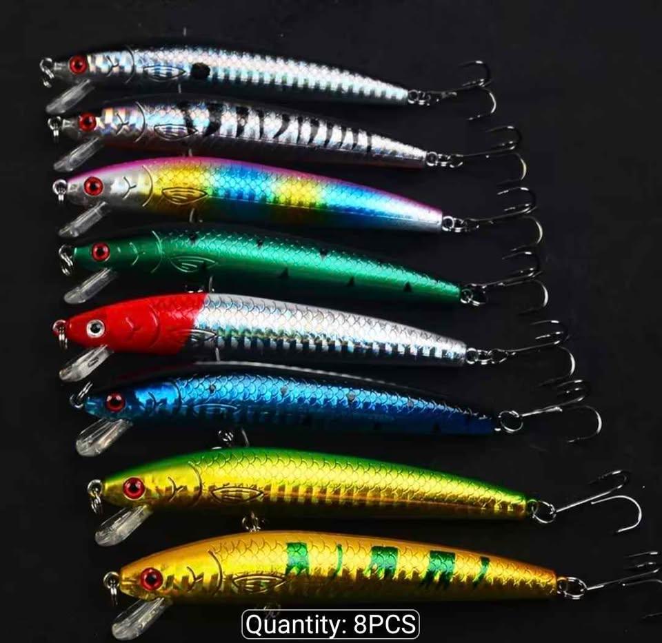 Floating Minnow Fishing Lures - 8 Pack - photo 3