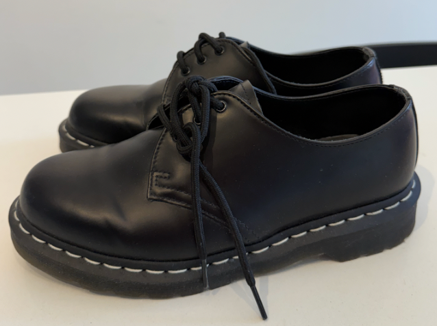 1461 WHITE STITCH SMOOTH LEATHER SHOES - photo 5