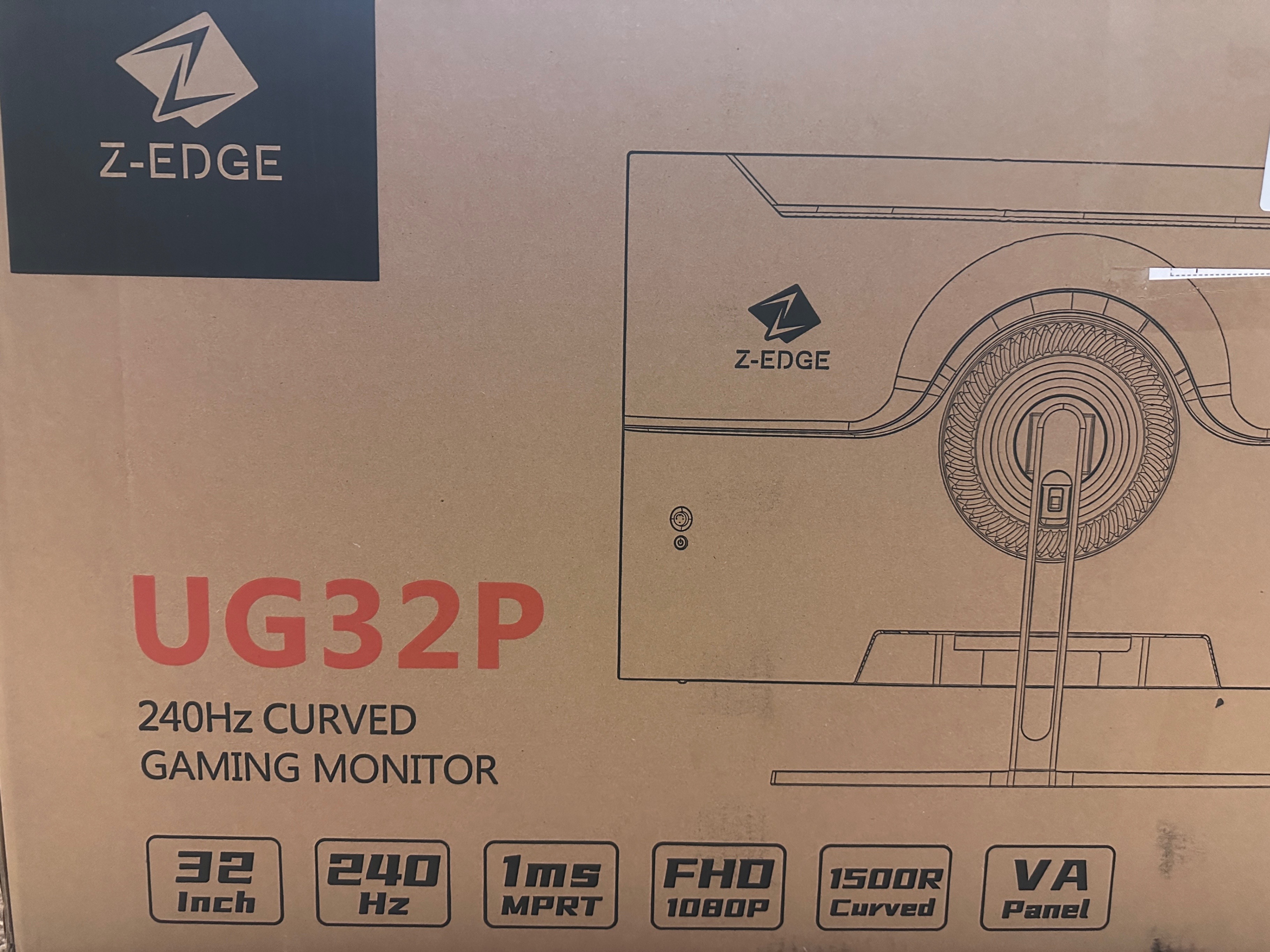 NEW: Z-Edge 32" Curved Gaming Monitor FHD 1080P 240Hz MPRT 1ms - photo 2