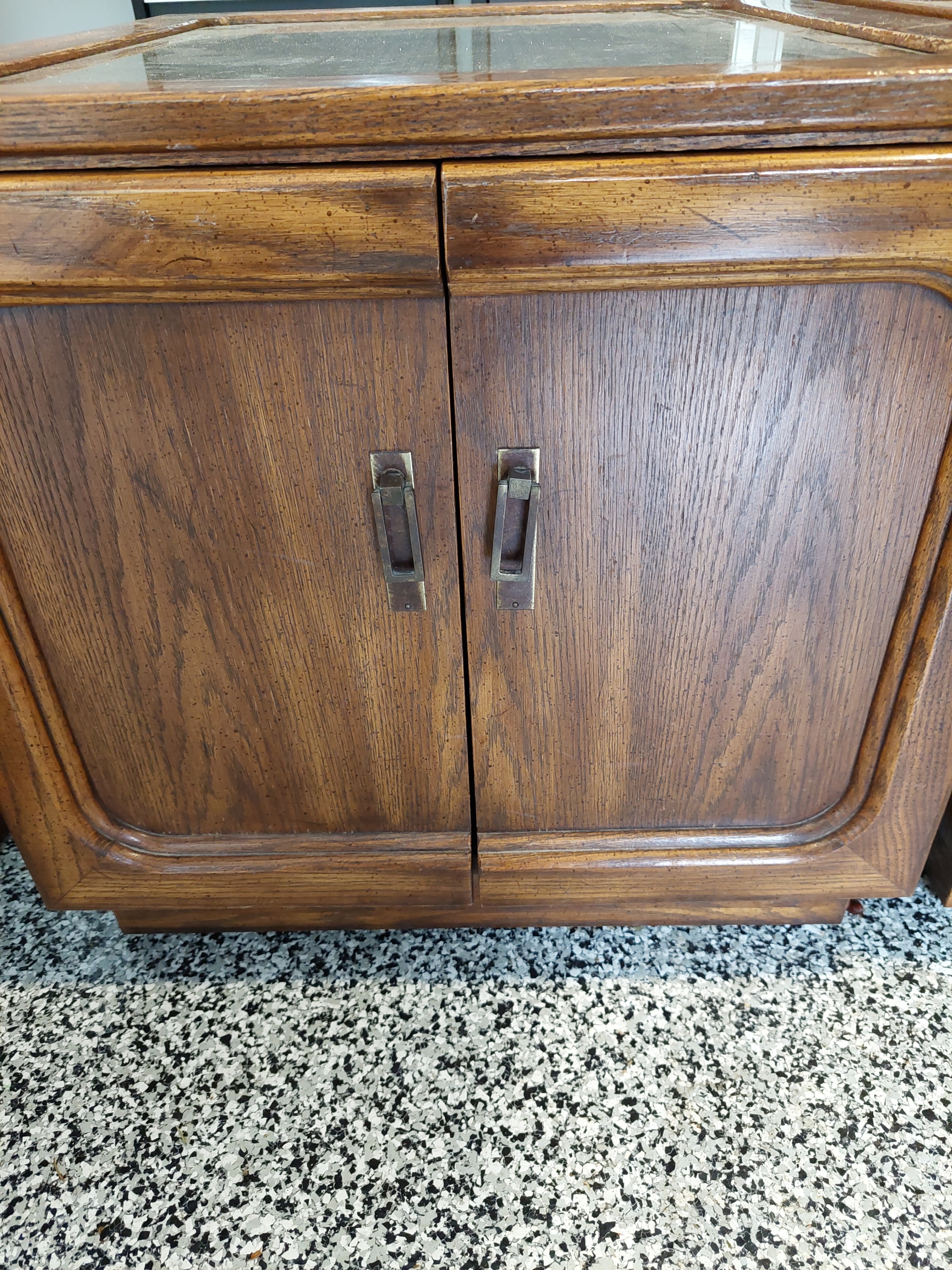 Kaufman of Collingwood Wood Side Tables with Glass Top