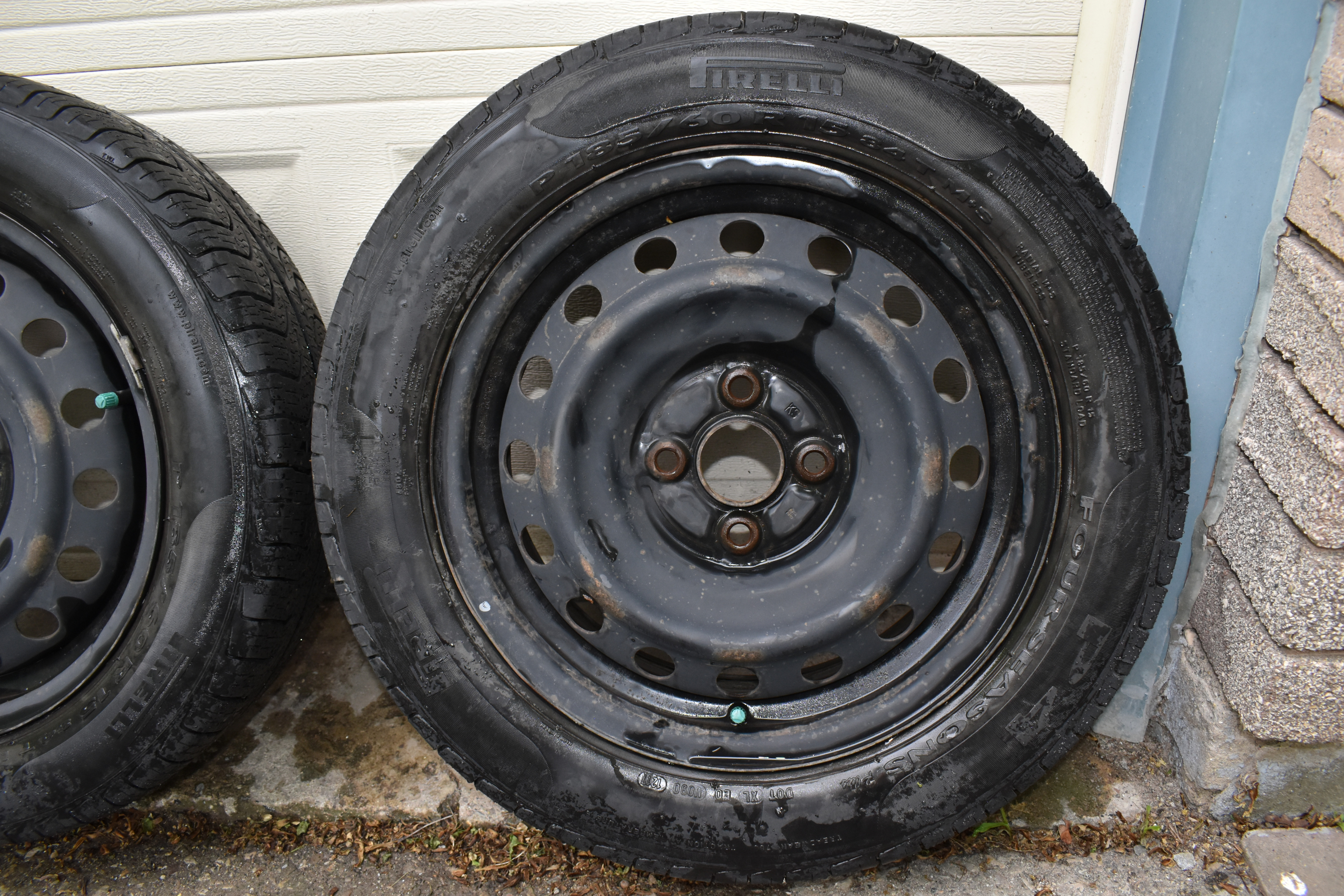 185-60 R15 Tires on 4*100 steel wheels - photo 2