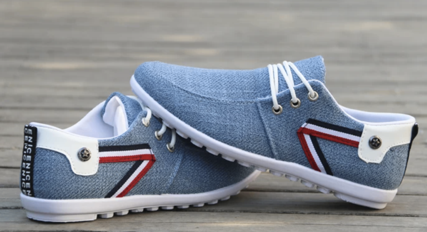 Men's casual shoes Italian Breathable Canvas - photo 5