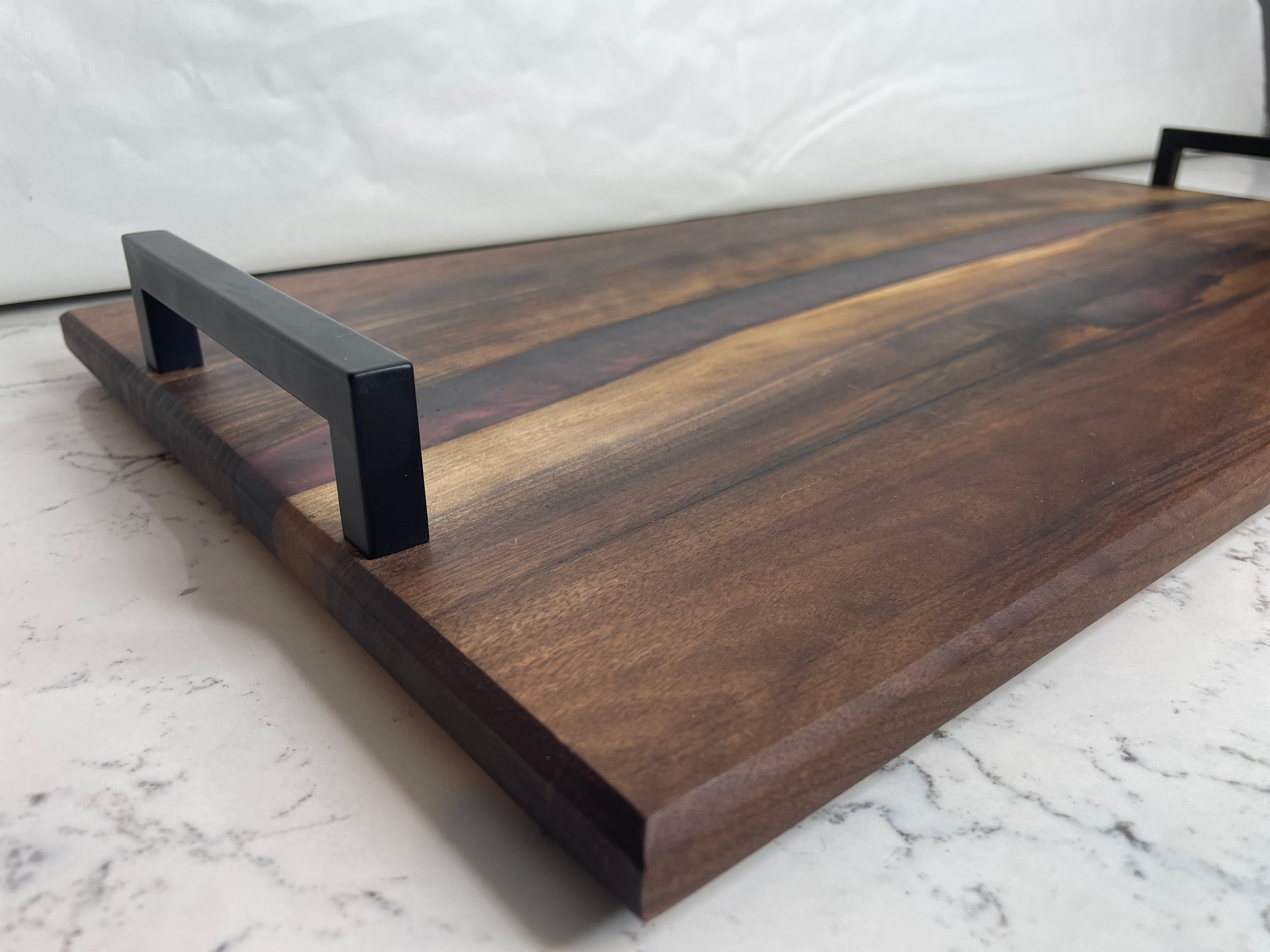 Live Edge Black Walnut Charcuterie Board w/ Dark Red Wine Epoxy - photo 4