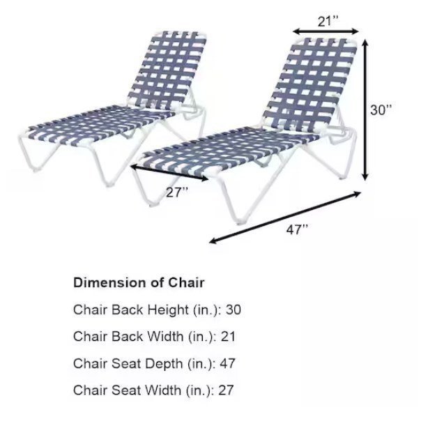 Hampton Bay Aluminum Frame Lake Adjustable Outdoor Lounge - photo 2