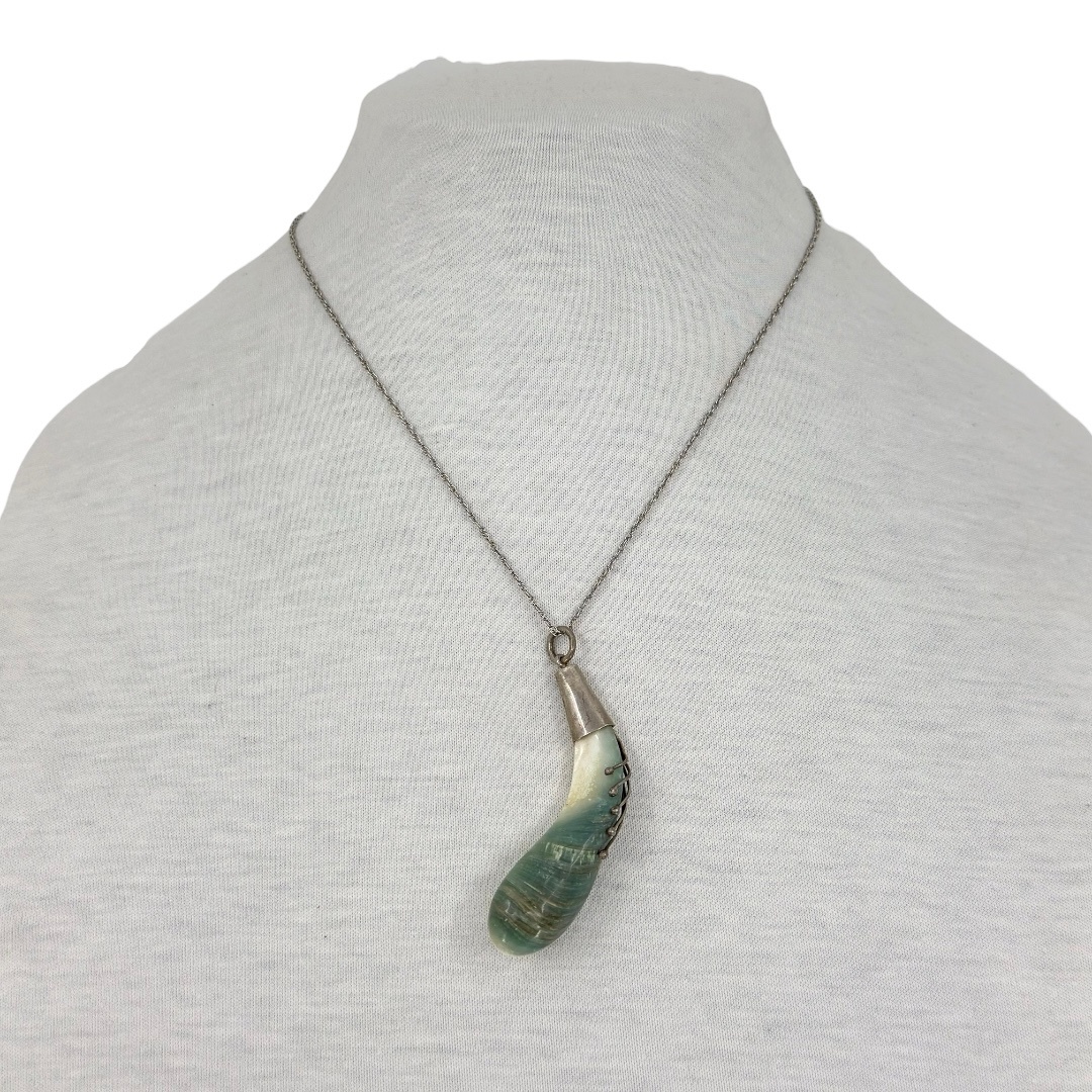 Vintage Sterling silver agate pendant - GM304 - photo 2