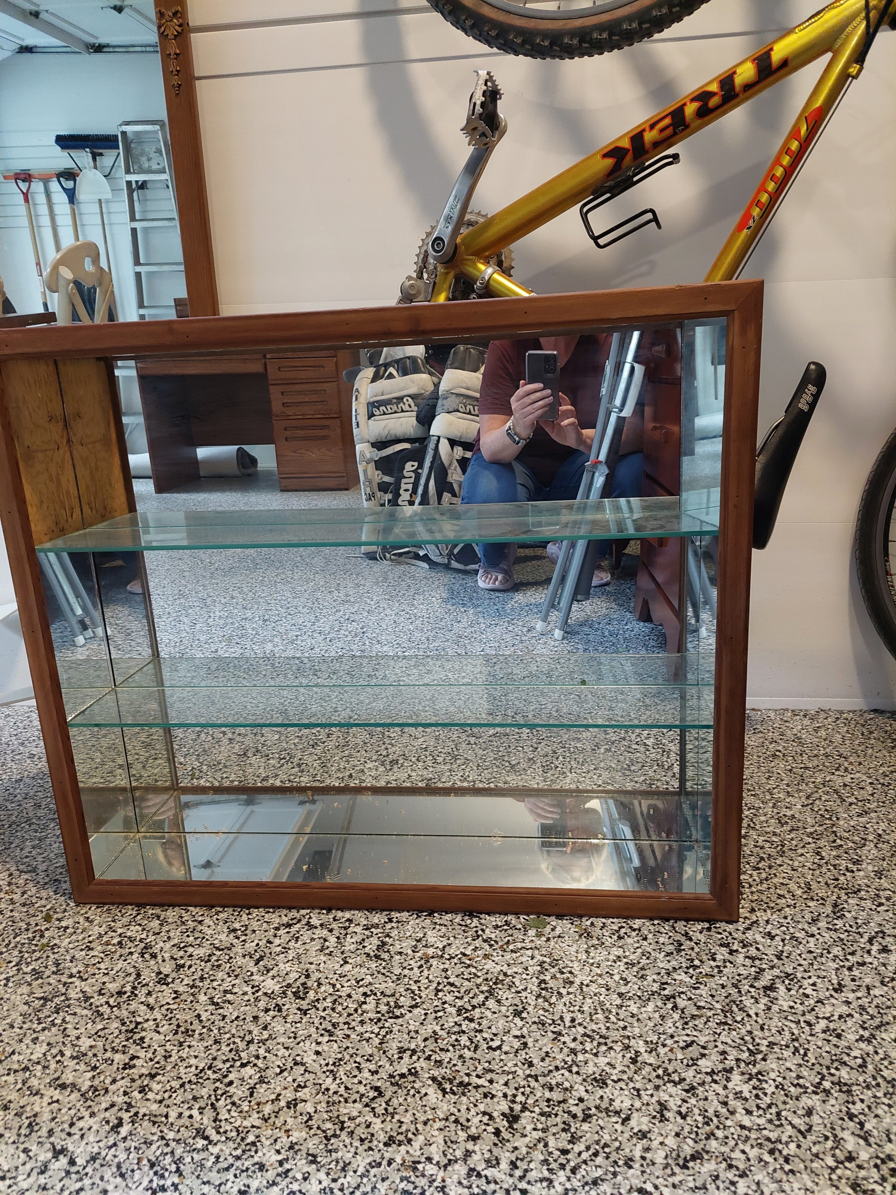 Wooden Display Cabinet with Glass Shelves - photo 2