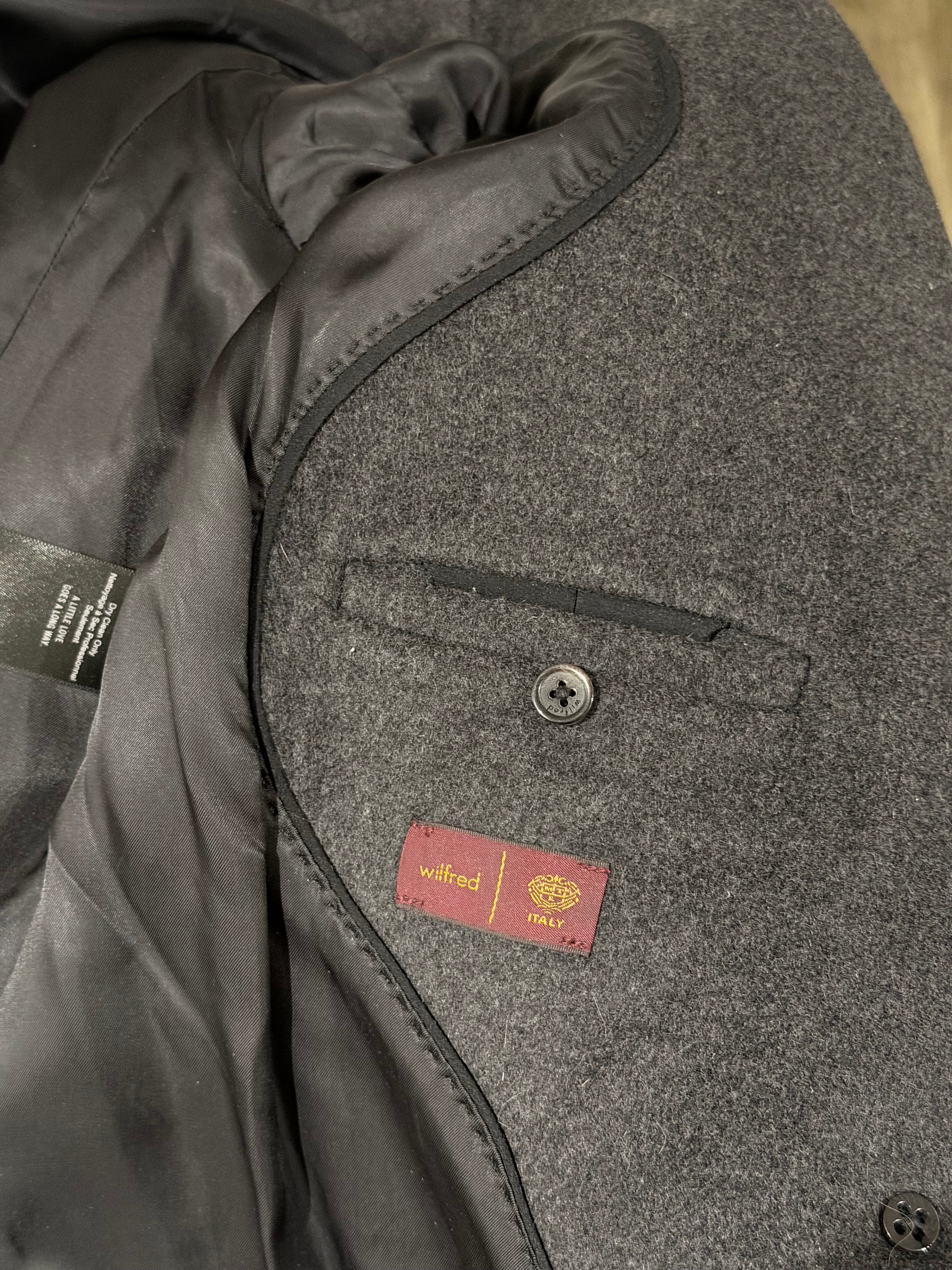 Aritzia Wilfred Charcoal Colour Cocoon Wool coat - photo 4