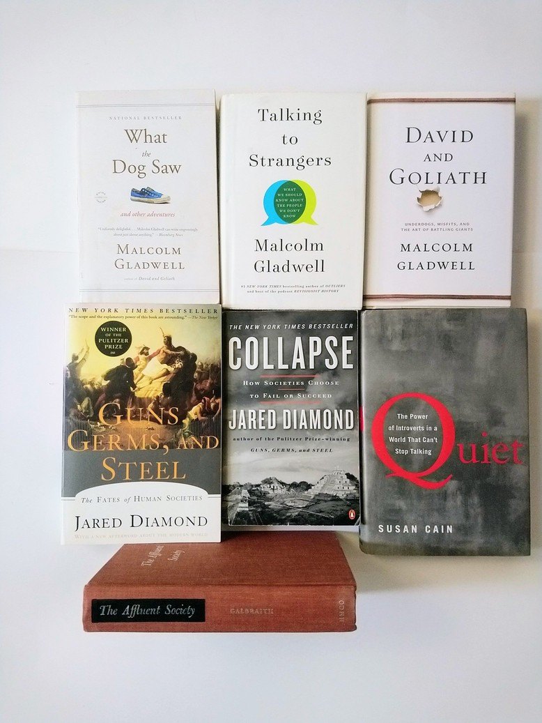 Malcolm Gladwell, Jared Diamond, and Other Reads!