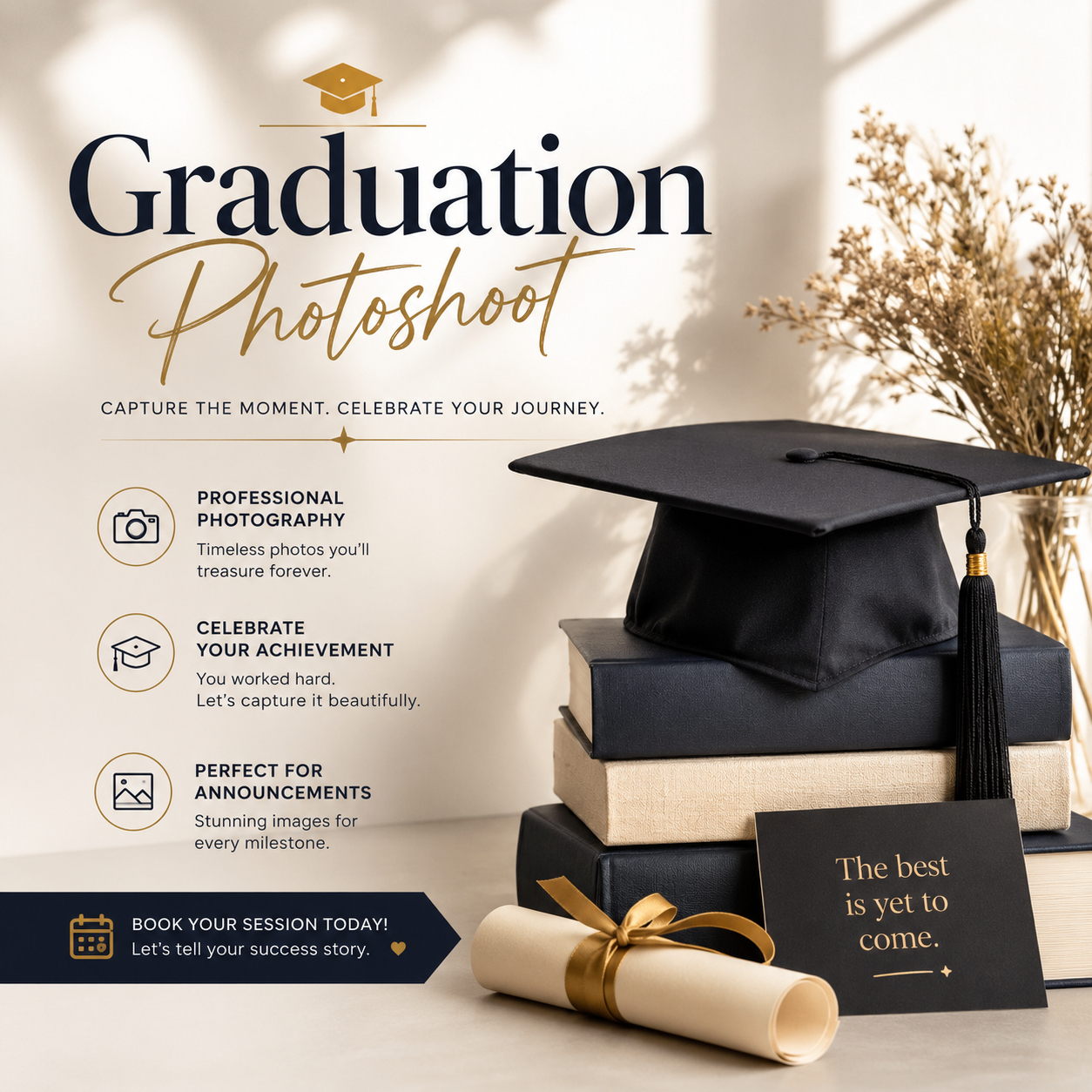🎓 GRADUATION PHOTOSHOOTS NOW AVAILABLE 🎓