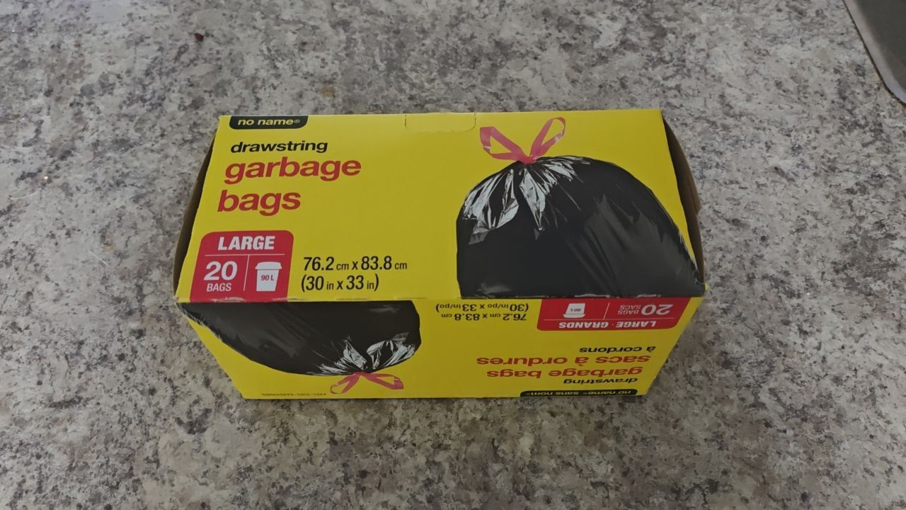 No Name 90L Drawstring Garbage Bags – Unopened Box - photo 2