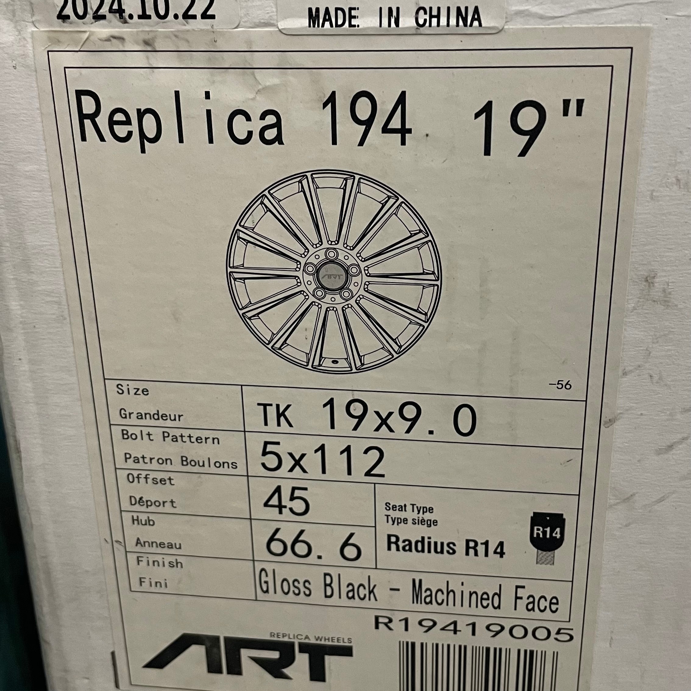 19Inch Rims Mercedes Replicas Staggered Brand New - photo 4