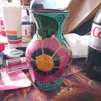 Mexican Hand-Painted Vase - photo 2