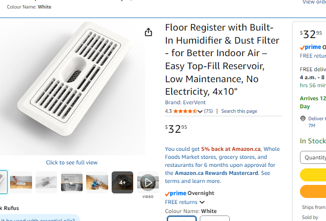 Humidifier & Dust Filter Vent - photo 3