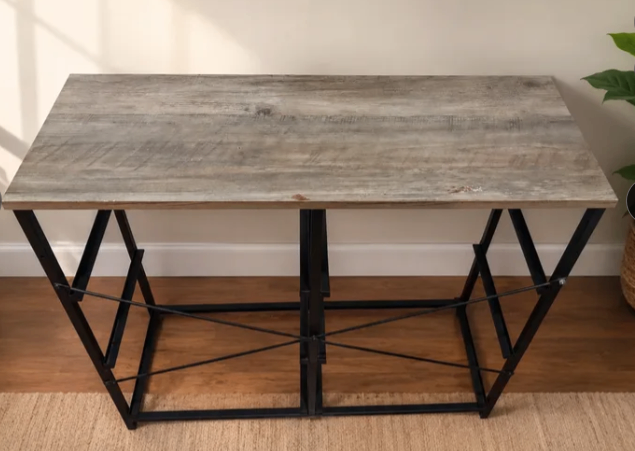 Rustic Wood Grain Folding Desk - photo 2
