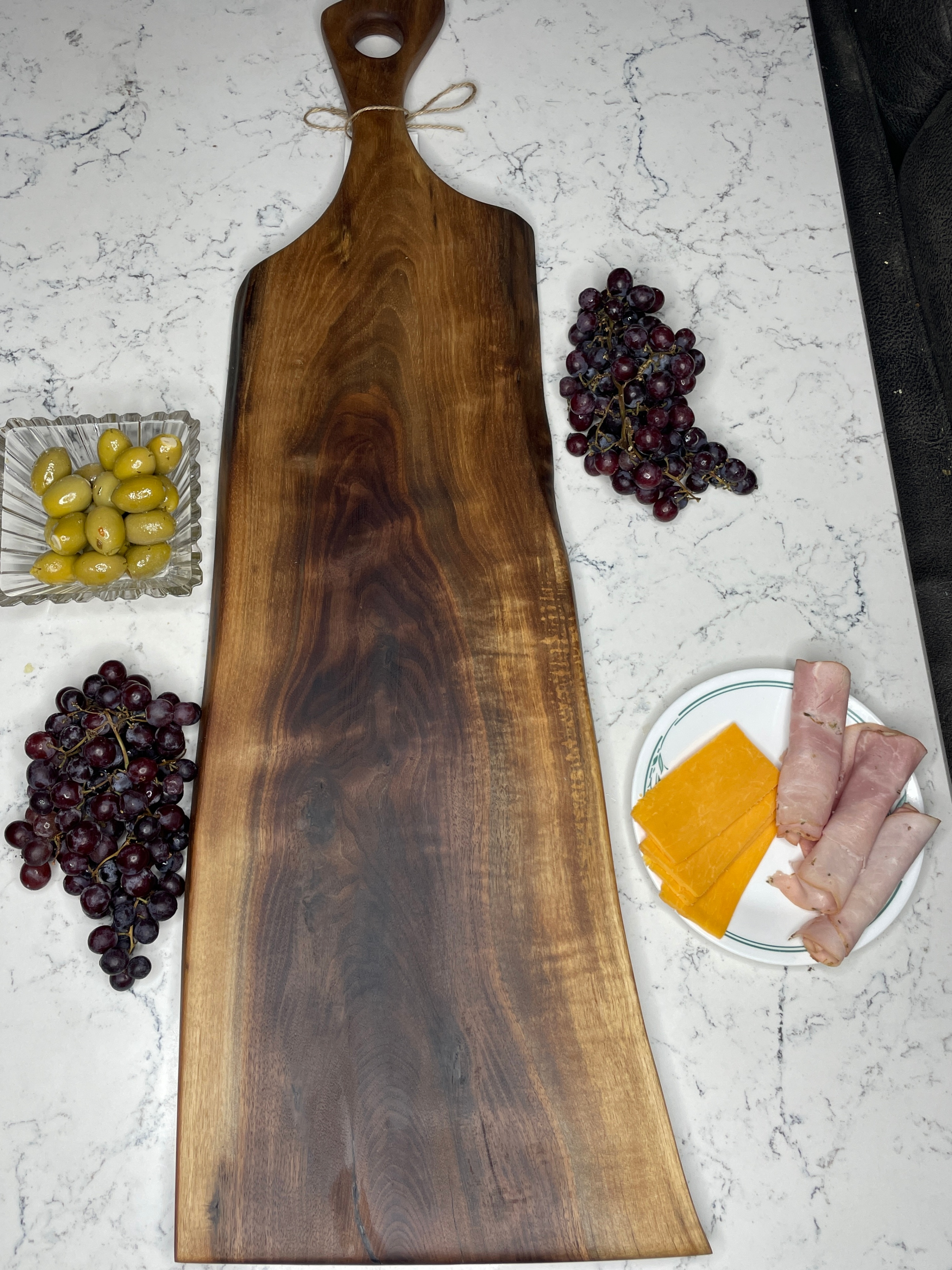 Large Live Edge Black Walnut Charcuterie Board #7