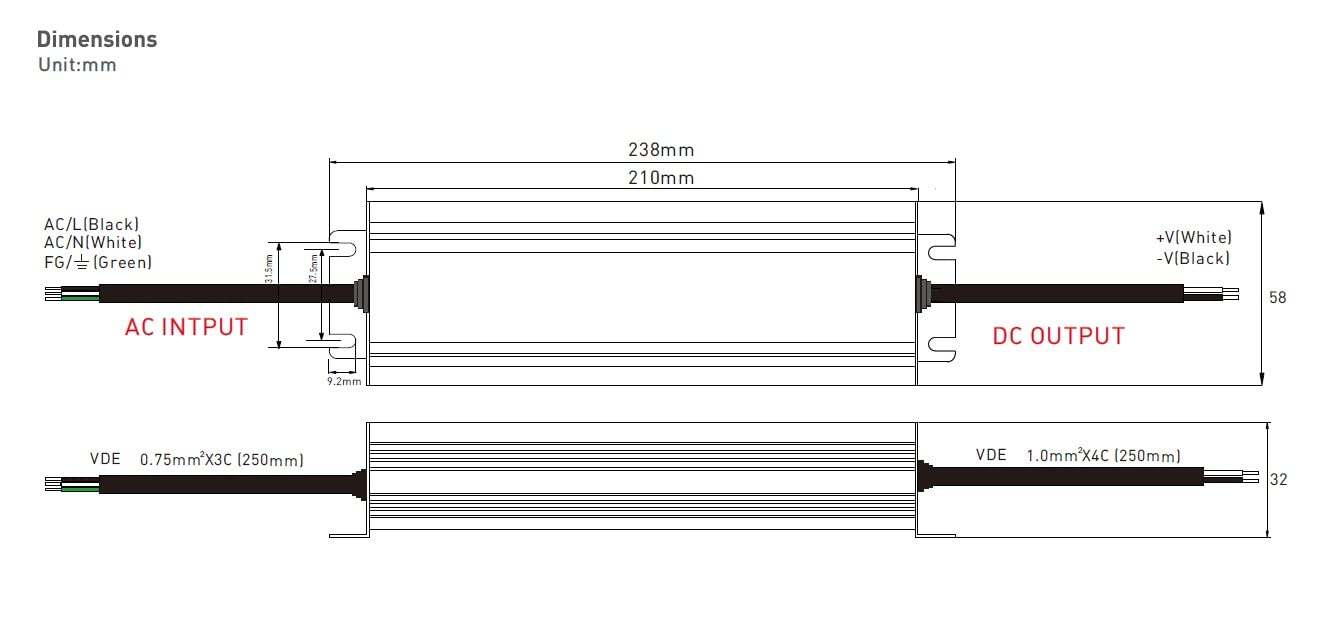 LED Driver 200W 12V UL Listed Transformer, Waterproof IP67 - photo 4