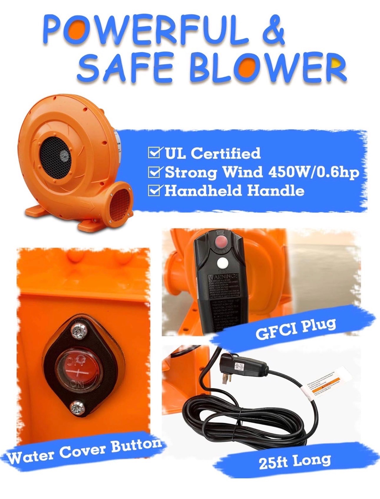 Bouncy Castle 12x9ft Air Blower Durable Sewn Extra Thick Quality - photo 5