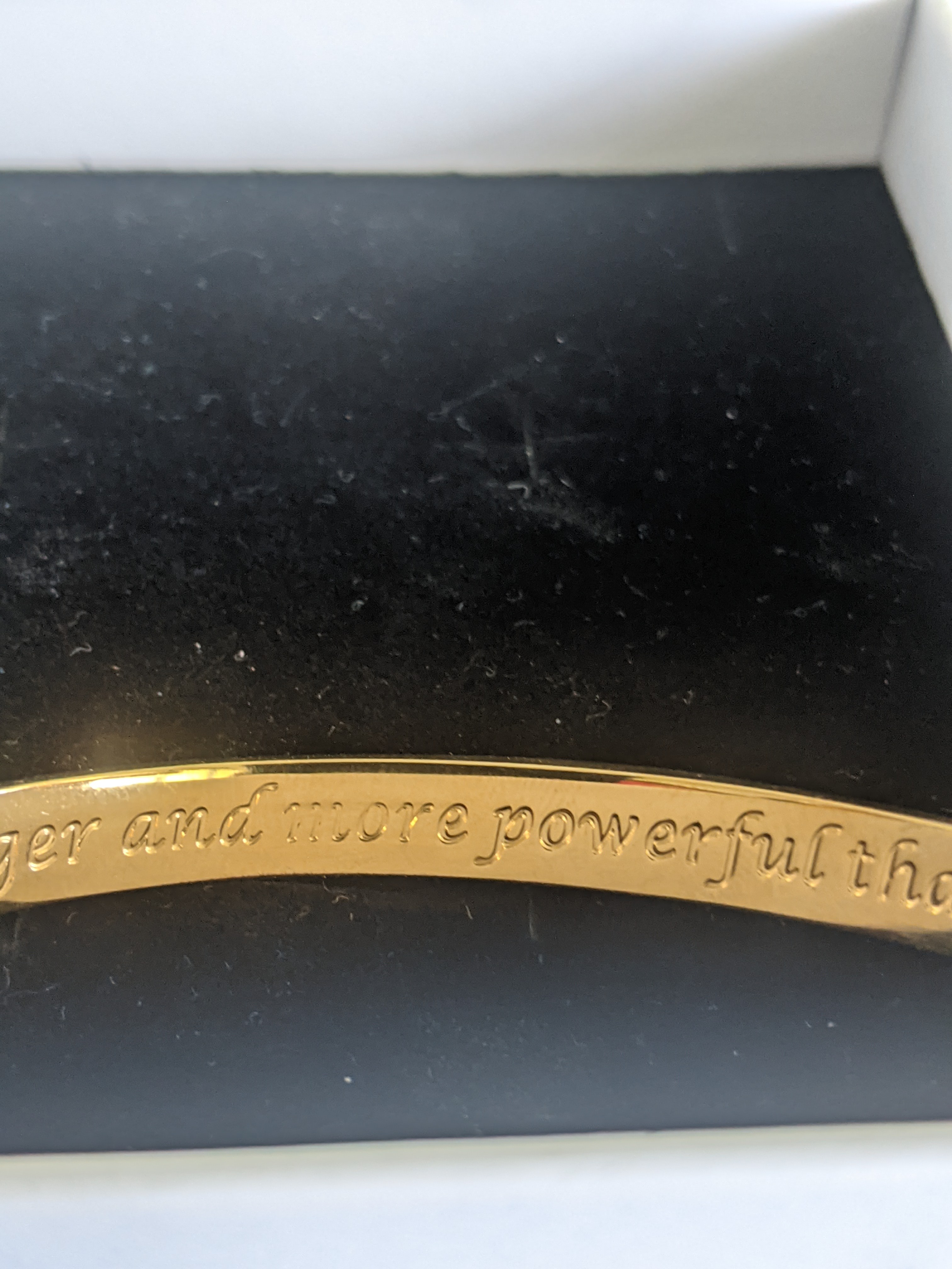 Non-Tarnish Adjustable Bracelet with Engraved Message - photo 2