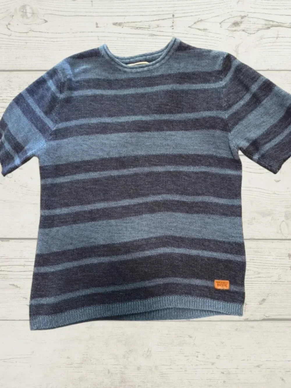 Flying Machine Striped Knit Shirt – Size Large – 100% Cotton - photo 2