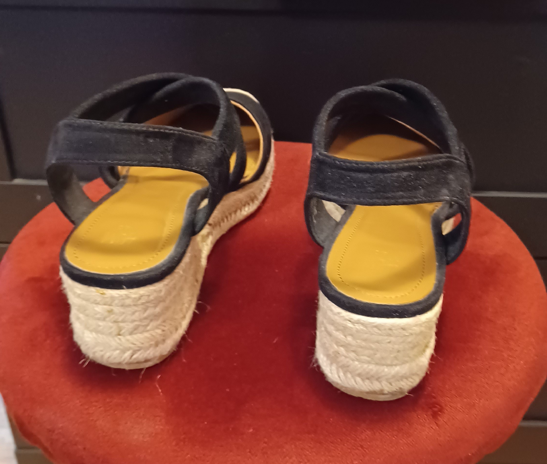 Black Wedge Espadrilles Shoes - photo 3