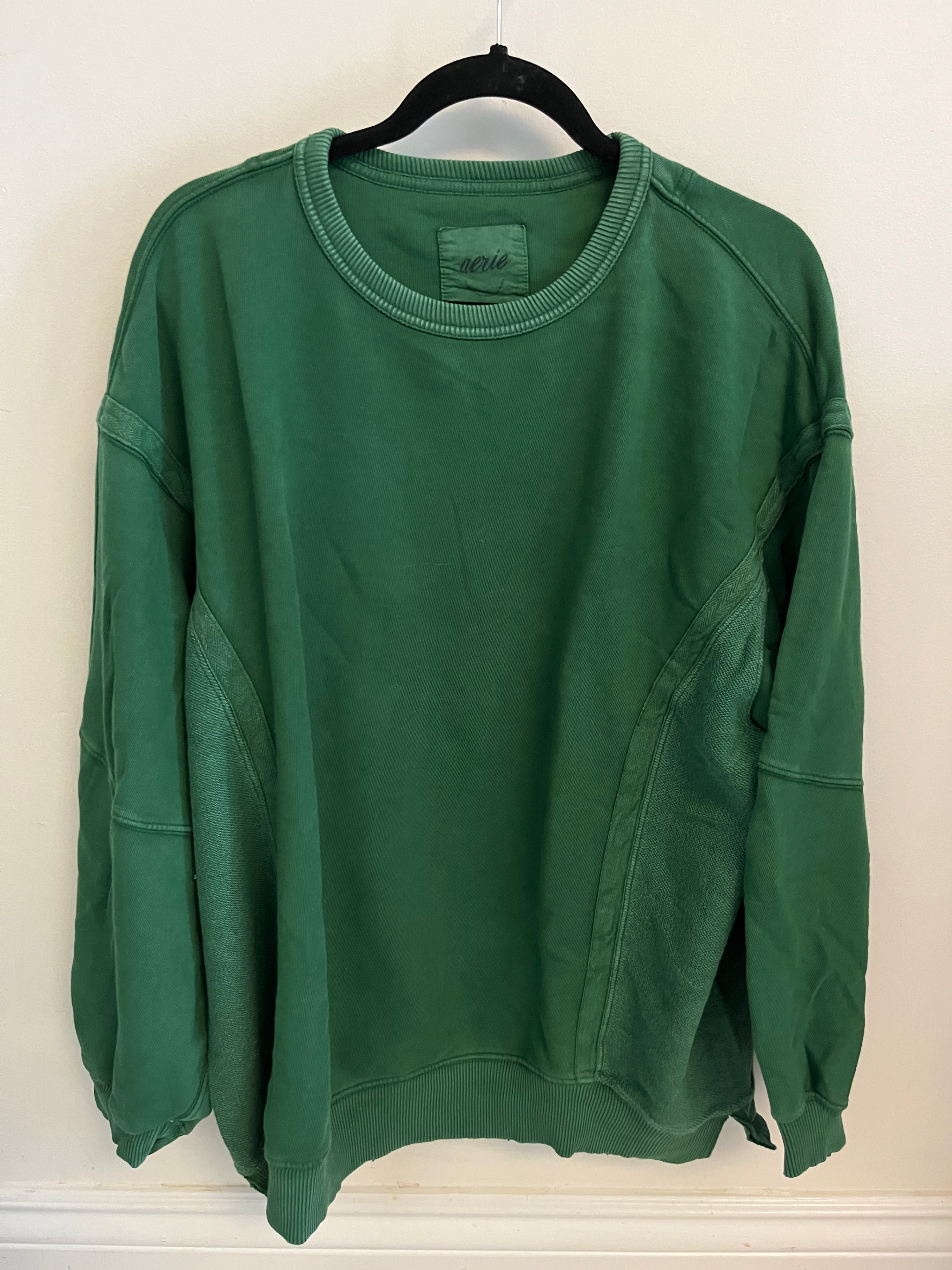 Aerie Green Crew Neck Sweatshirt - Size M