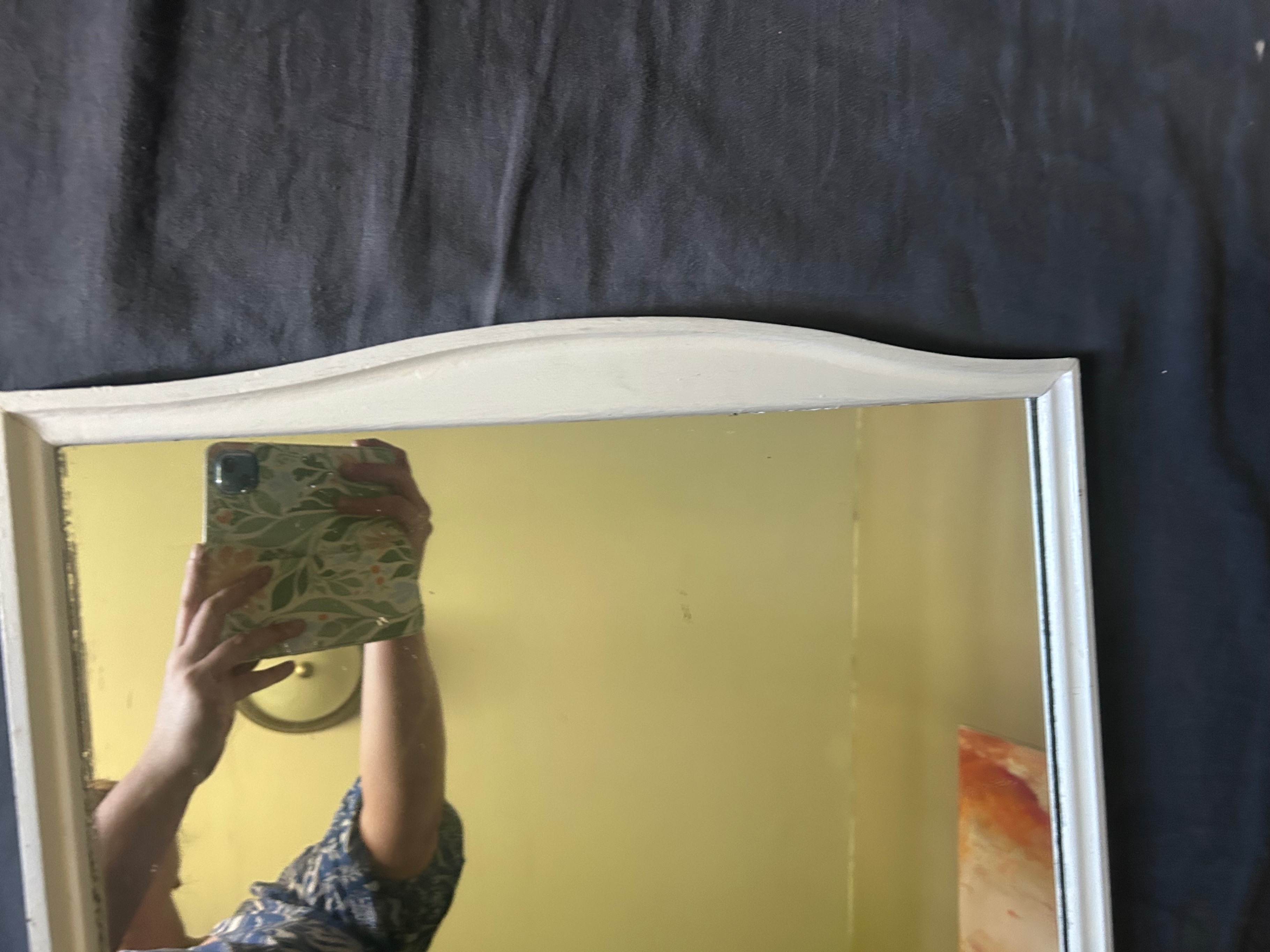 Vintage Wooden Mirror - Chalk Painted - photo 4