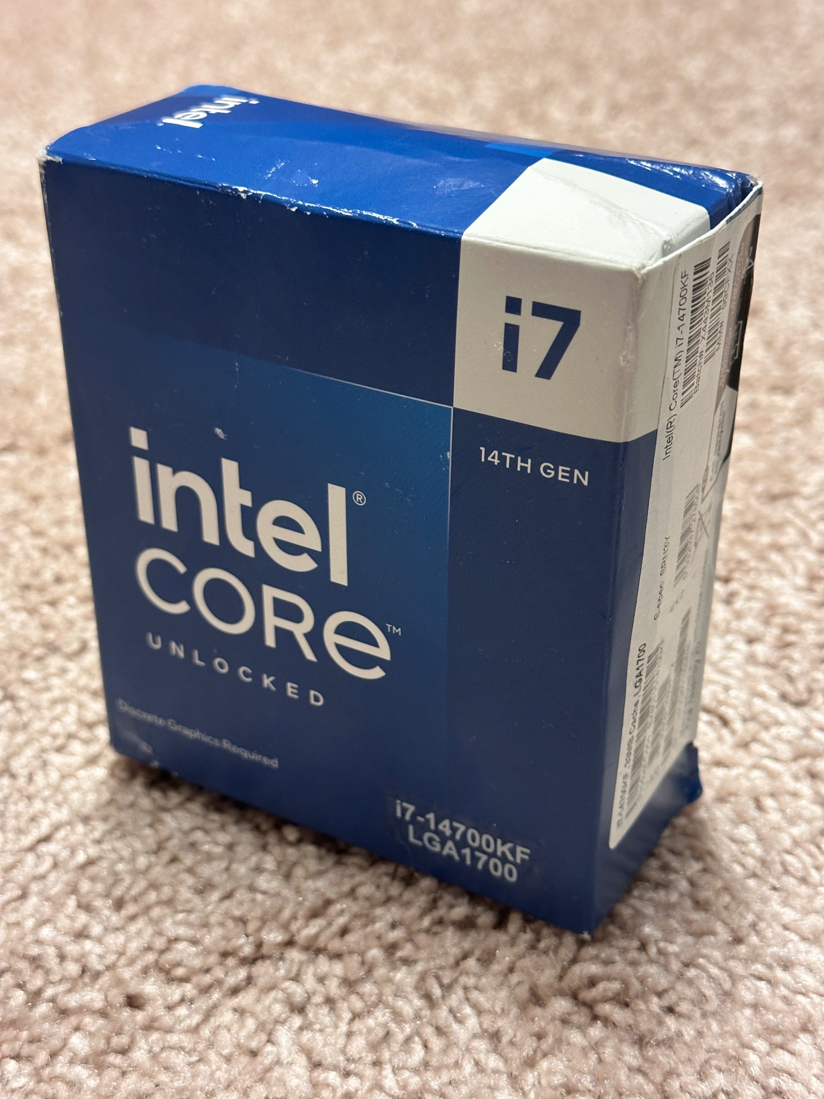 SEALED: Intel Core i7 Processor 14700KF 33MB Cache upto 5.60 GHz