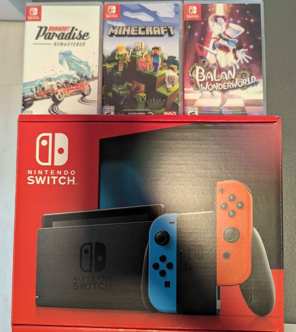 Nintendo Switch Console - Brand New w. 3 games - $400
