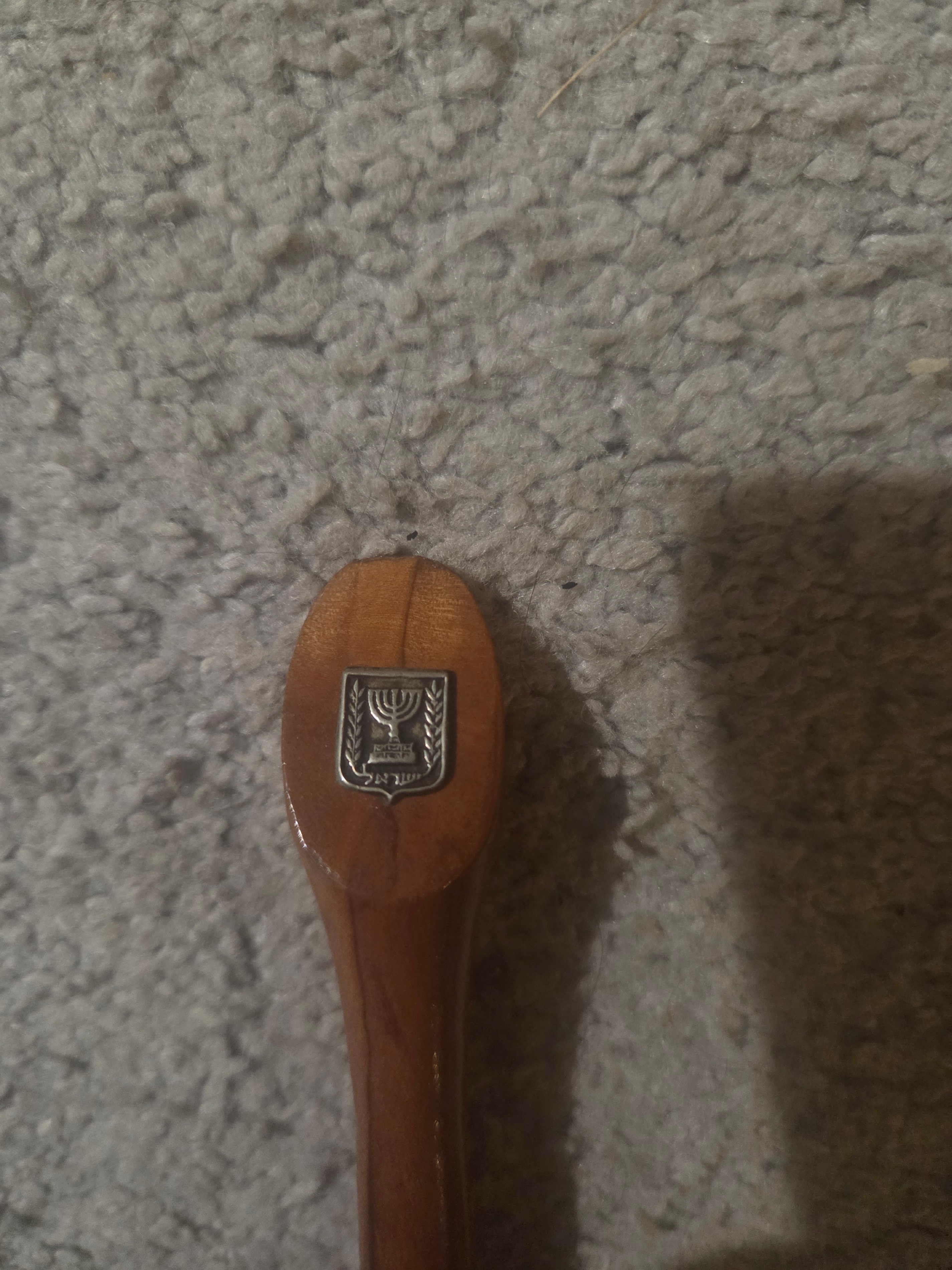 Vintage Israel Olive Wood Desk Pen 7", Hand-Turned Judaica - photo 2
