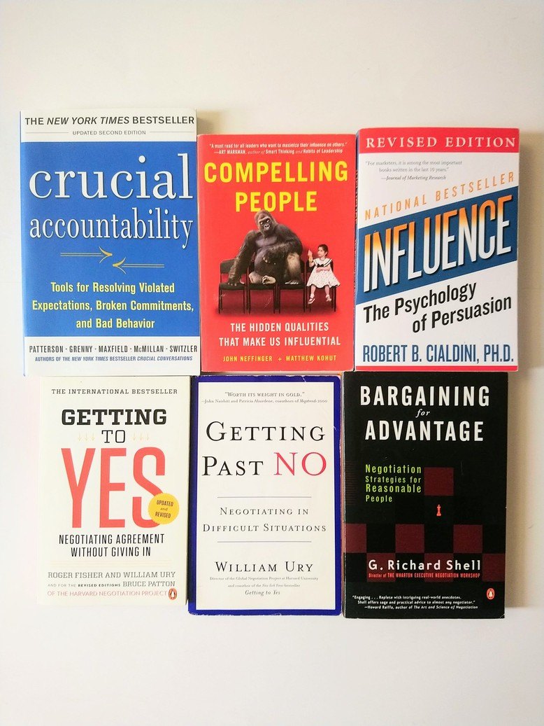 Communication, Negotiation, & Influence books!