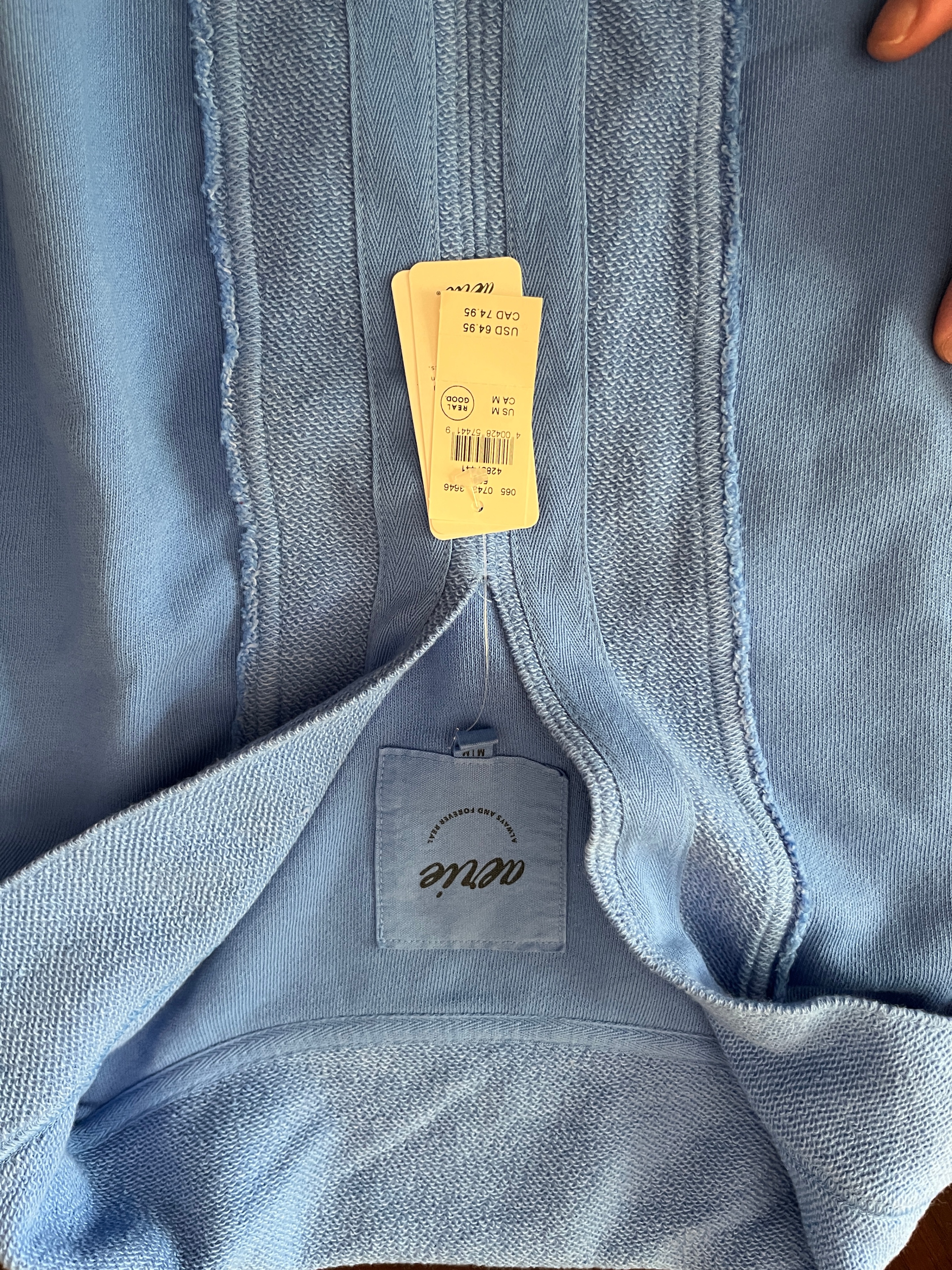 Aerie Blue Quarter-Zip Sweatshirt - Size M - photo 3