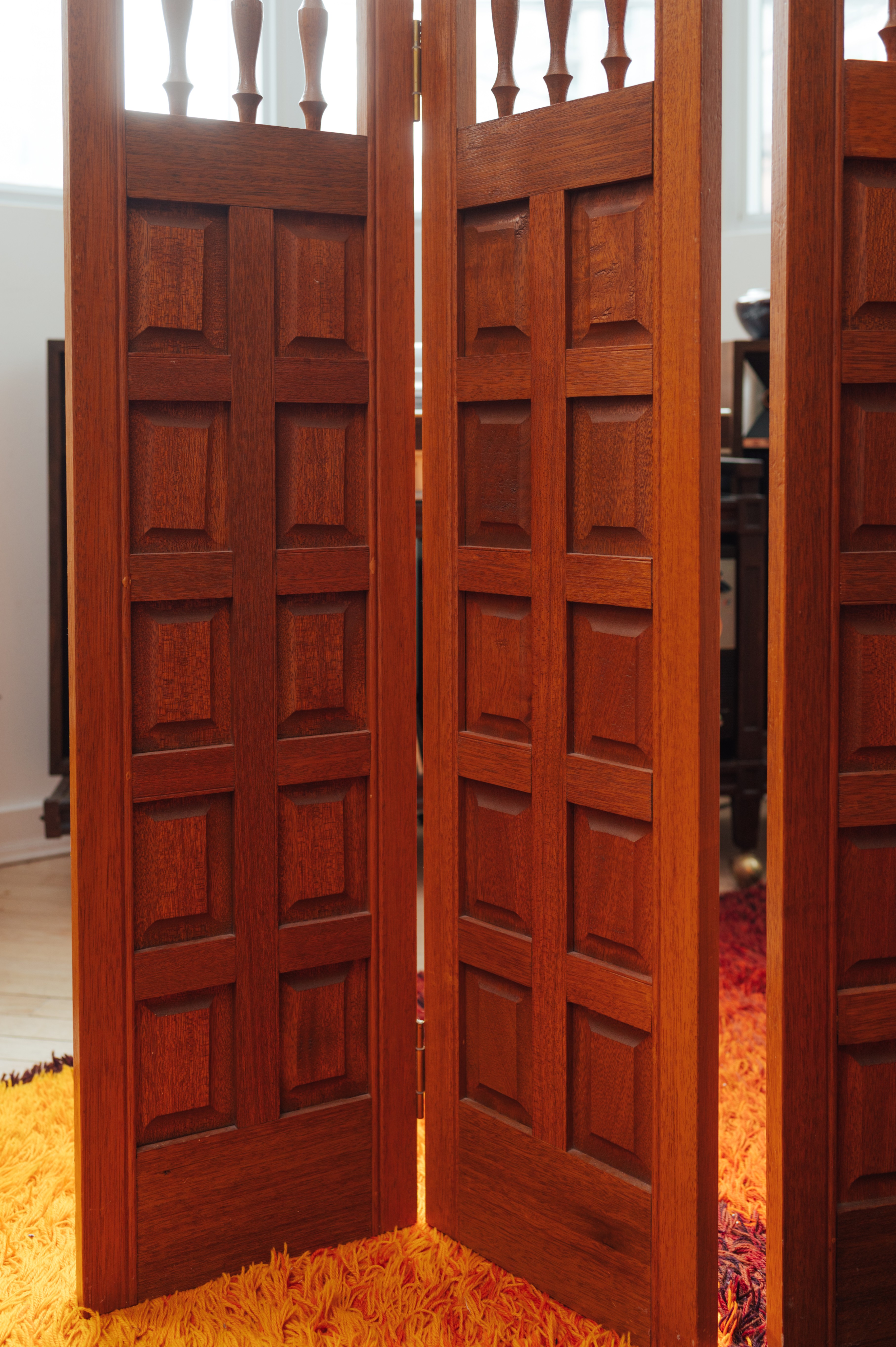 California-Modern Teak Vintage Sliding Doors w/ Track - photo 3