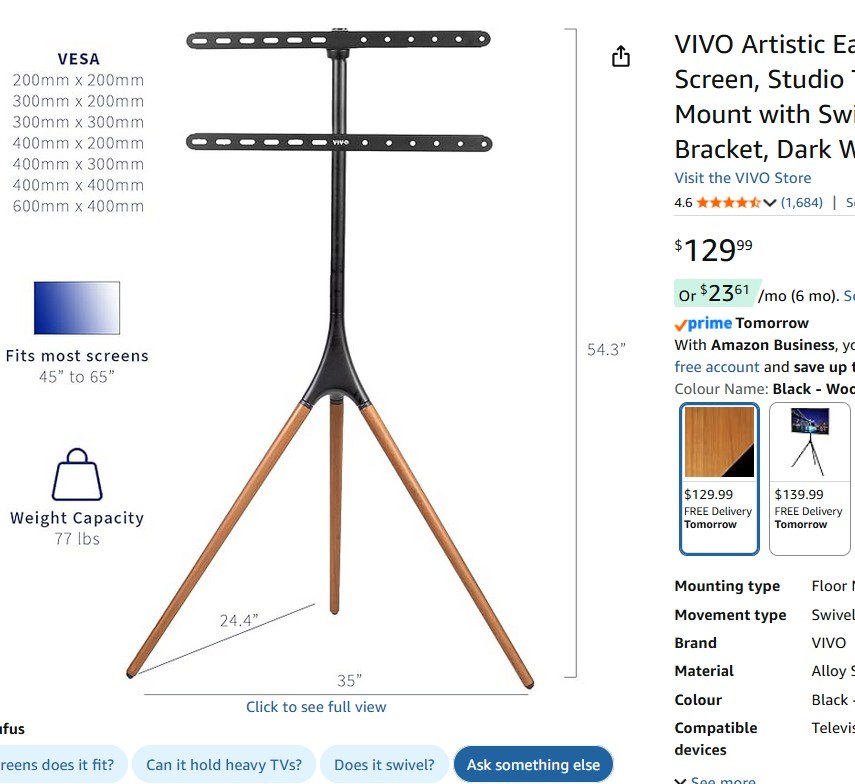 Artistic Easel TV Stand - photo 2