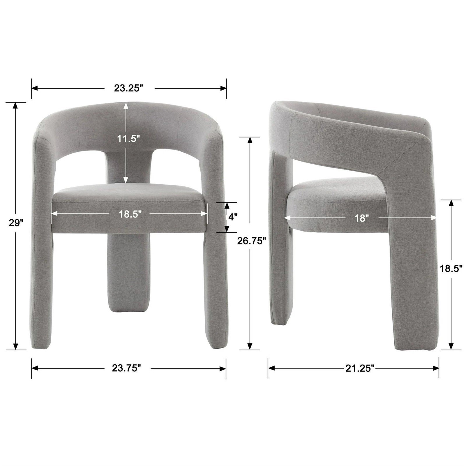 BRAND NEW Greige Velour Accent Chairs with Ottoman - photo 2