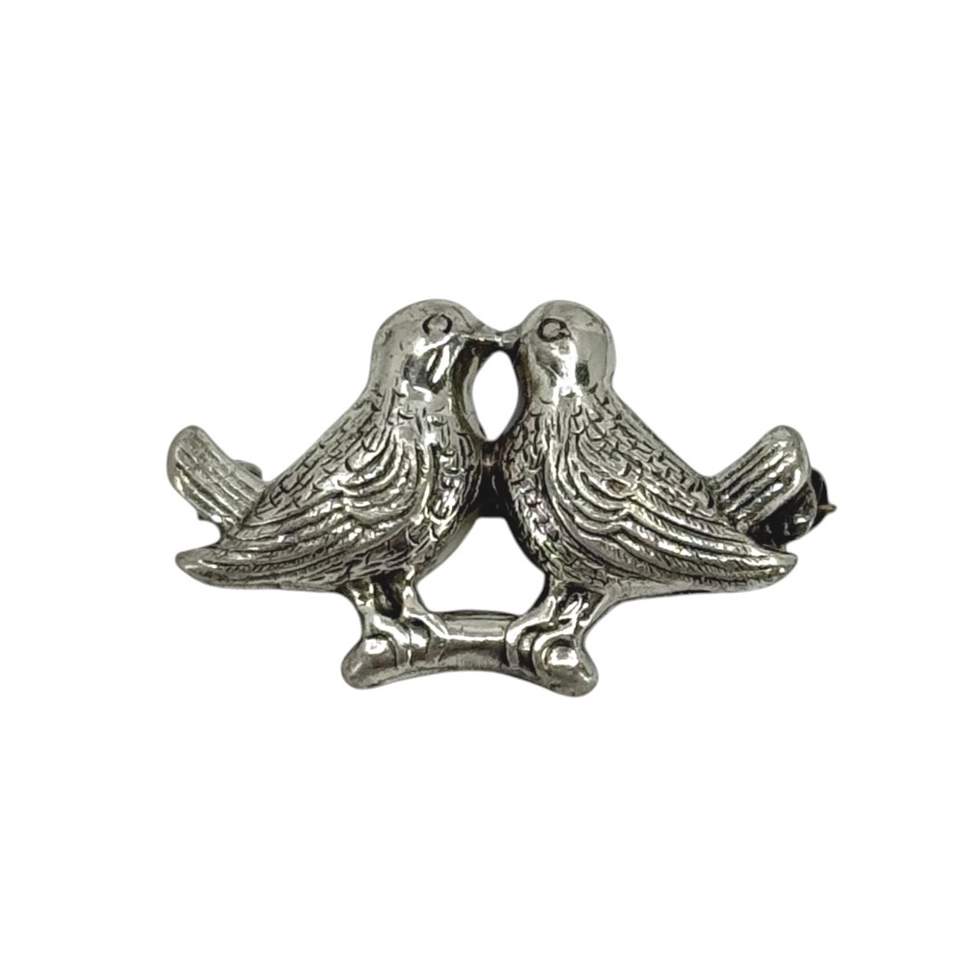 Vintage Sterling silver dove bird brooch - GM309 - photo 2