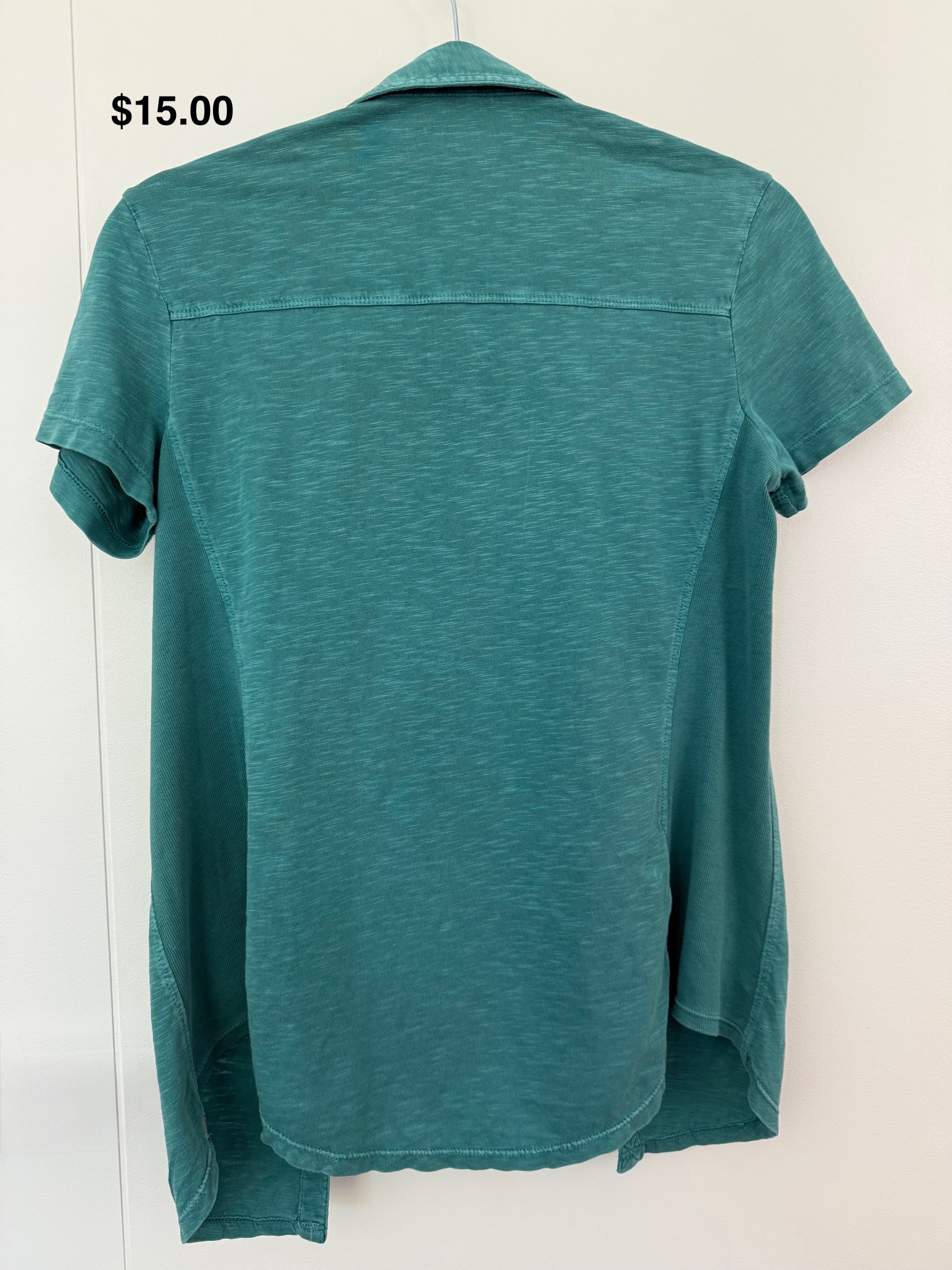 Eddie Bauer Teal Short Sleeve Button Up Shirt - photo 2