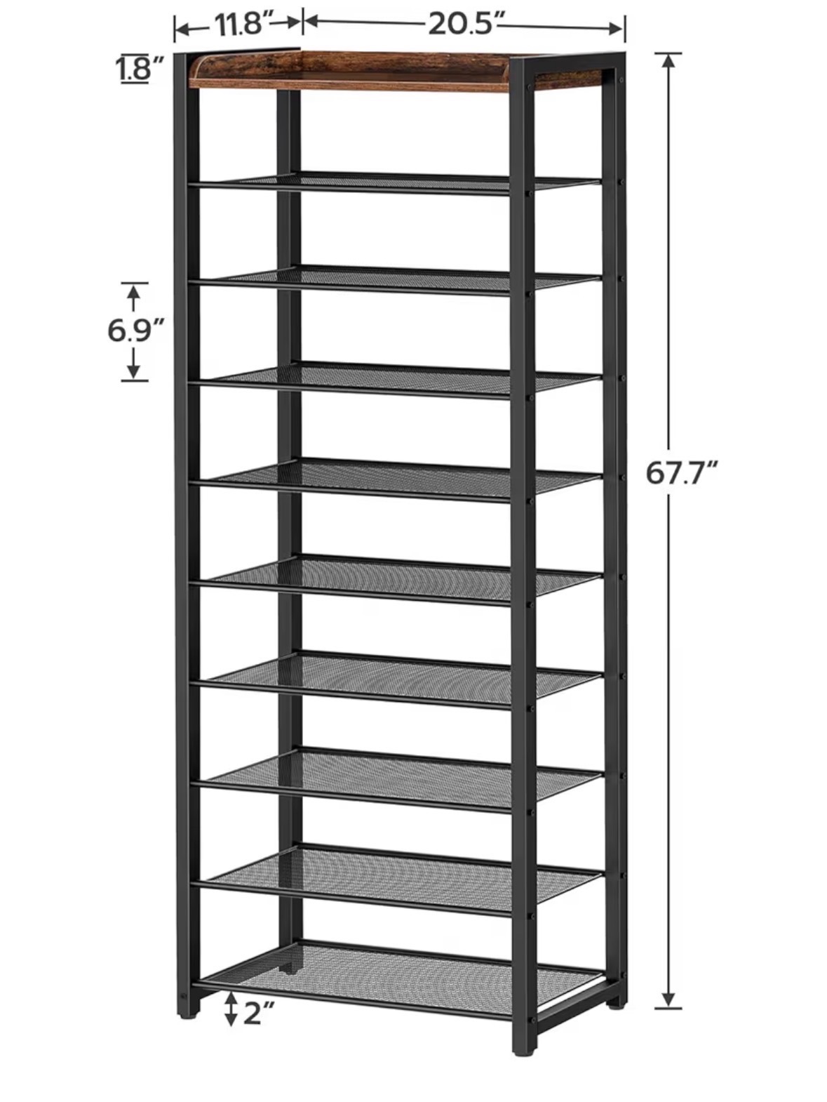 2 Tall Industrial Shoe Racks / Storage Shelves - photo 3