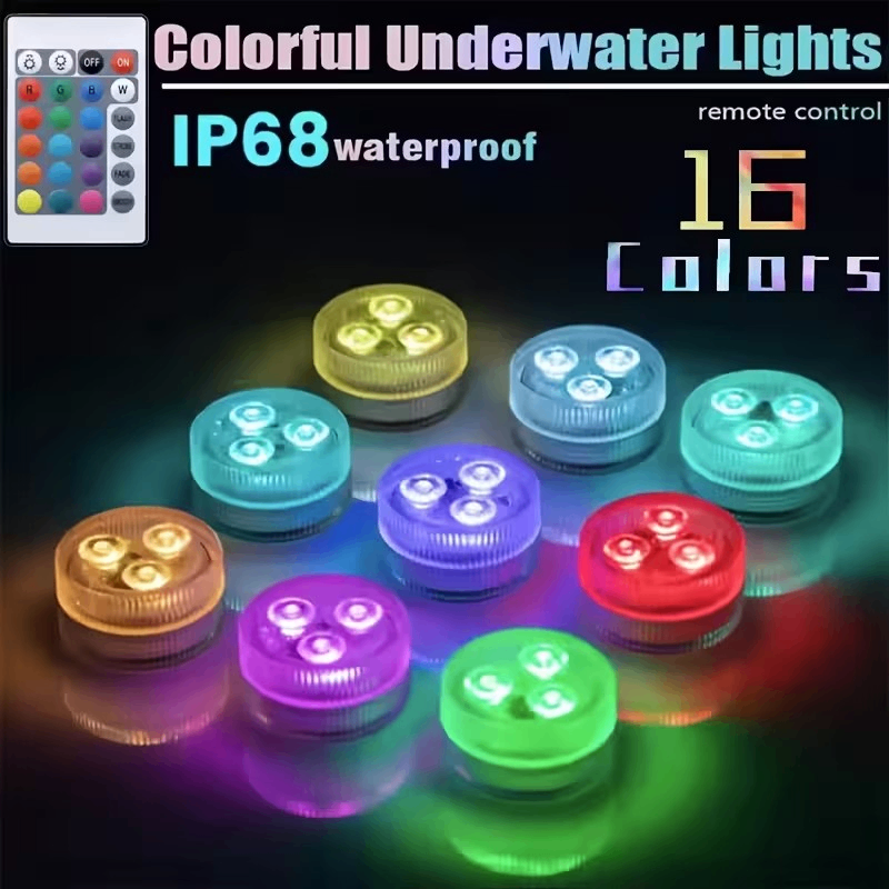 Mini LEDs RGB Submersible Light Colorful Lamp Underwater