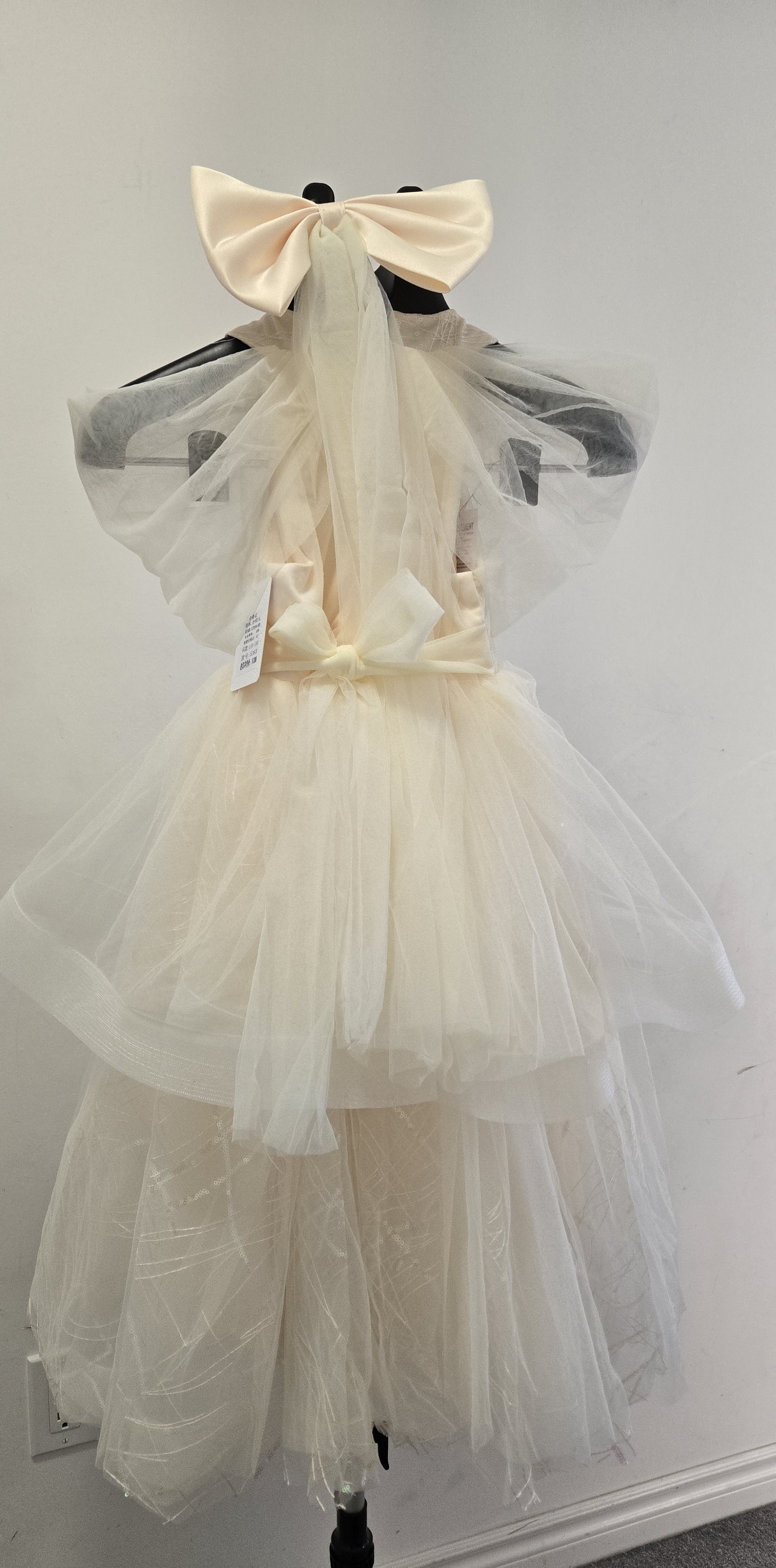 Girls' Embellished Tulle Dress Cream :5363 - photo 3