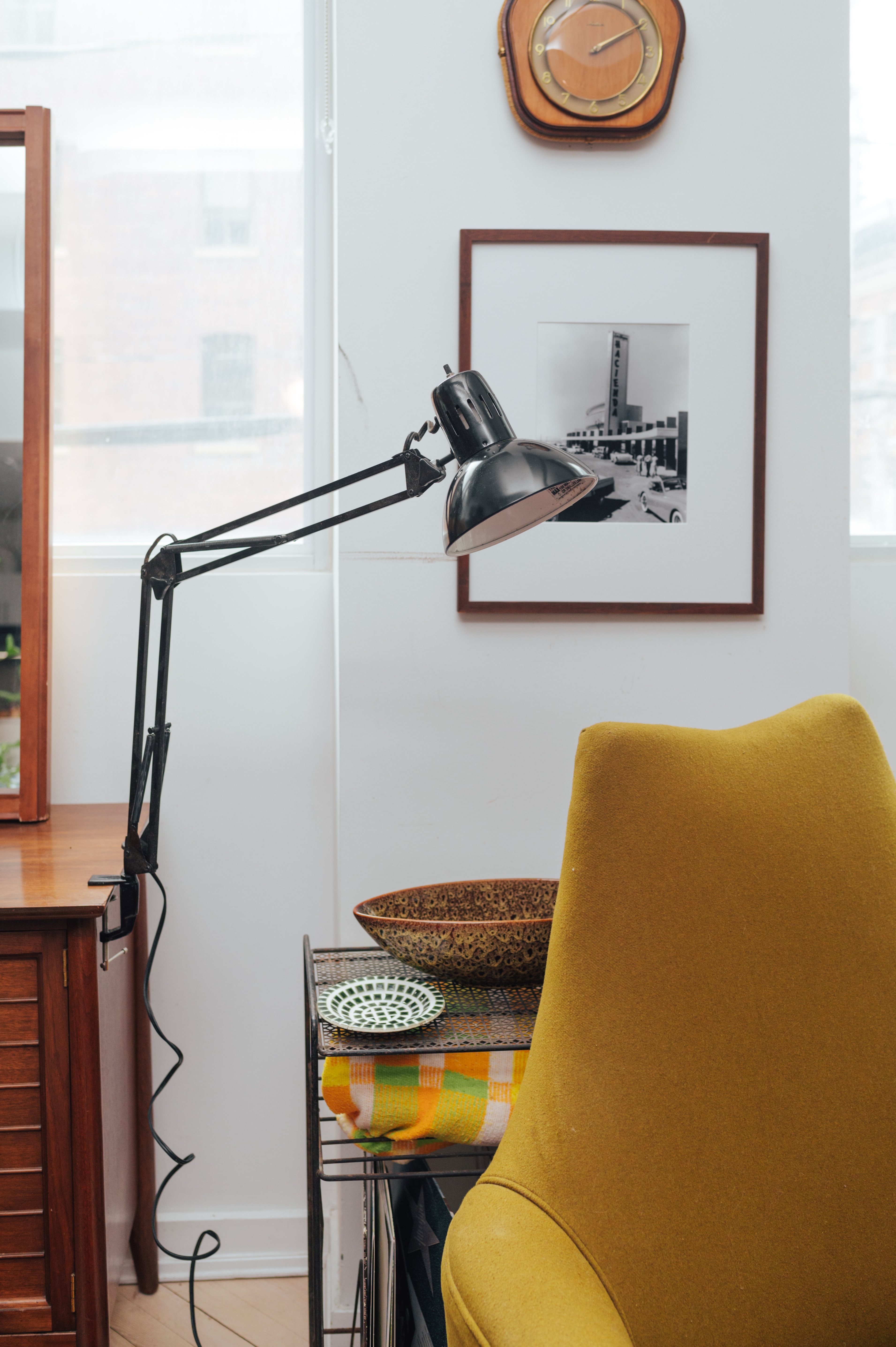 Black Industrial Architect's Task Lamp