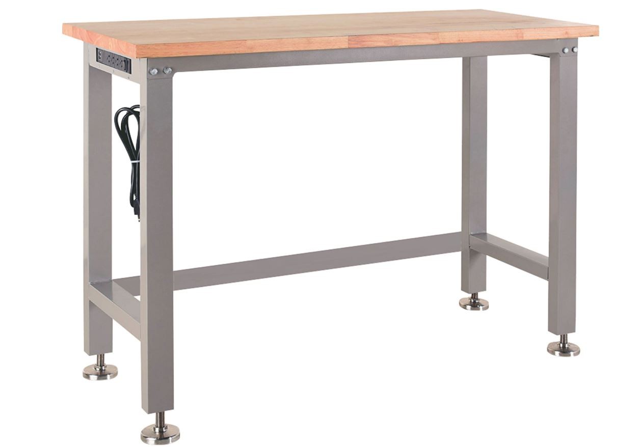 1,000 lb Wood-Top Workbench with Power/USB Outlets