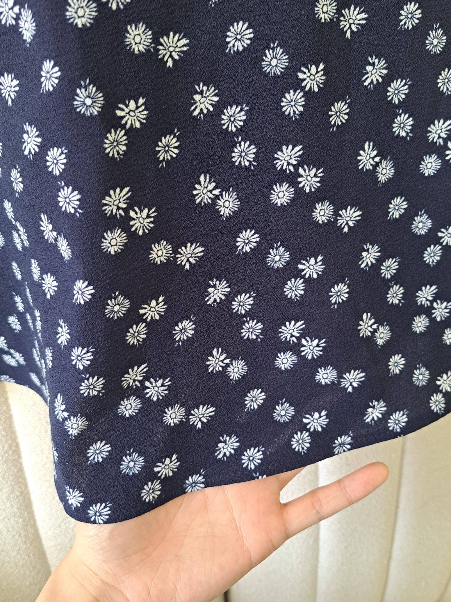 ⁕ Navy Floral Side Tie Dress - photo 5