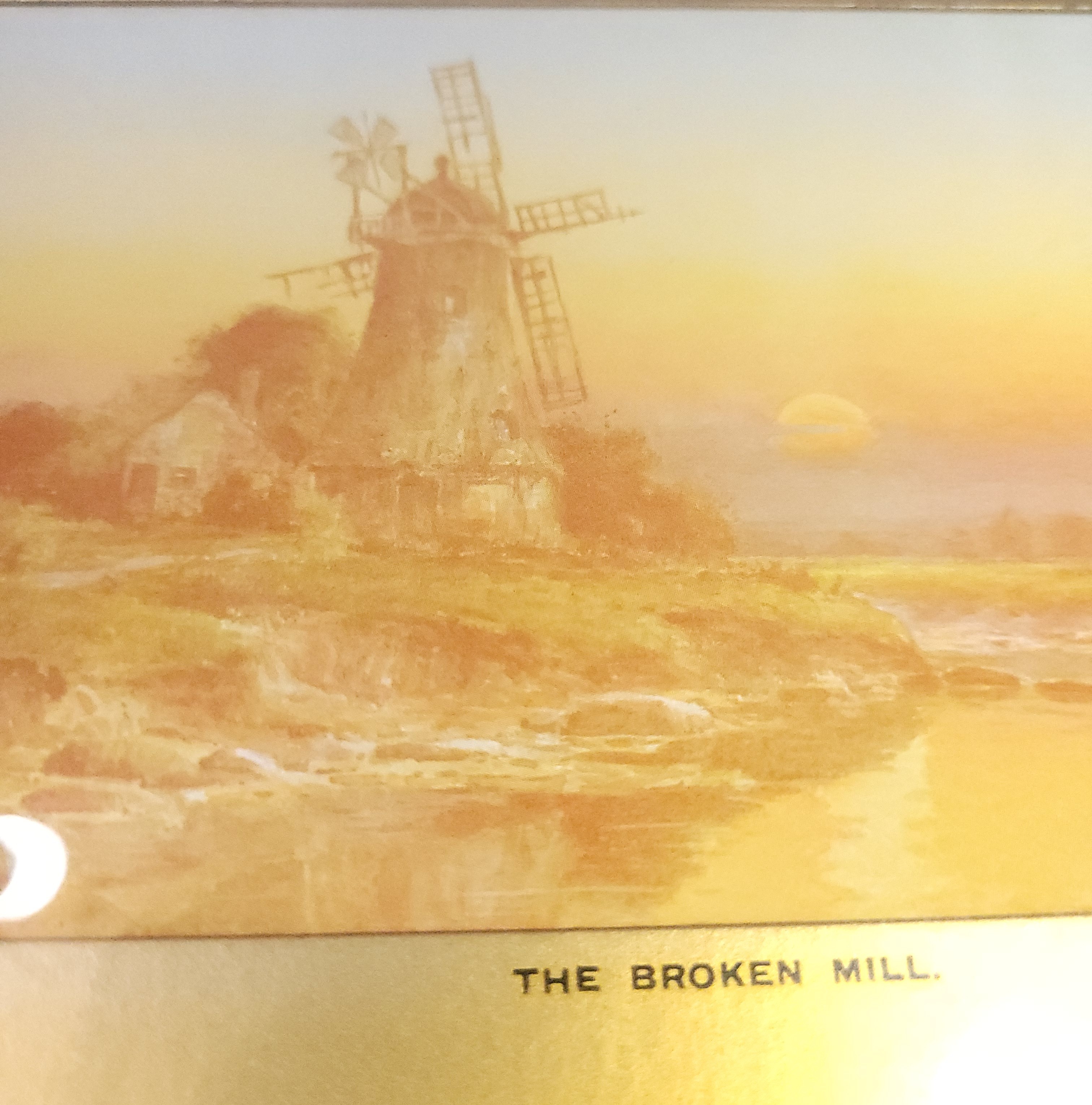 1940s Normill Framed Print The Broken Mill 4134 Made in England - photo 2